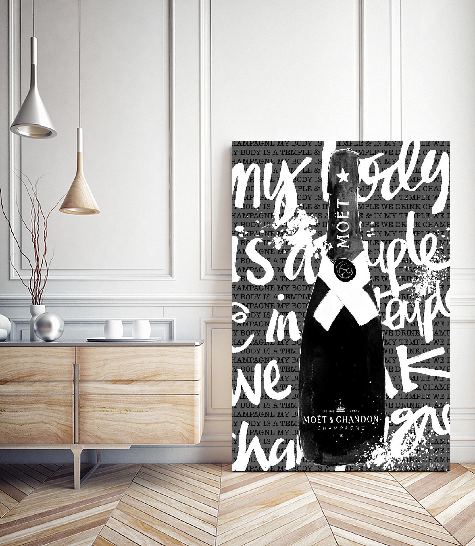 Monochrome Moet Chandon by Mercedes Lopez Charro on GIANT ART