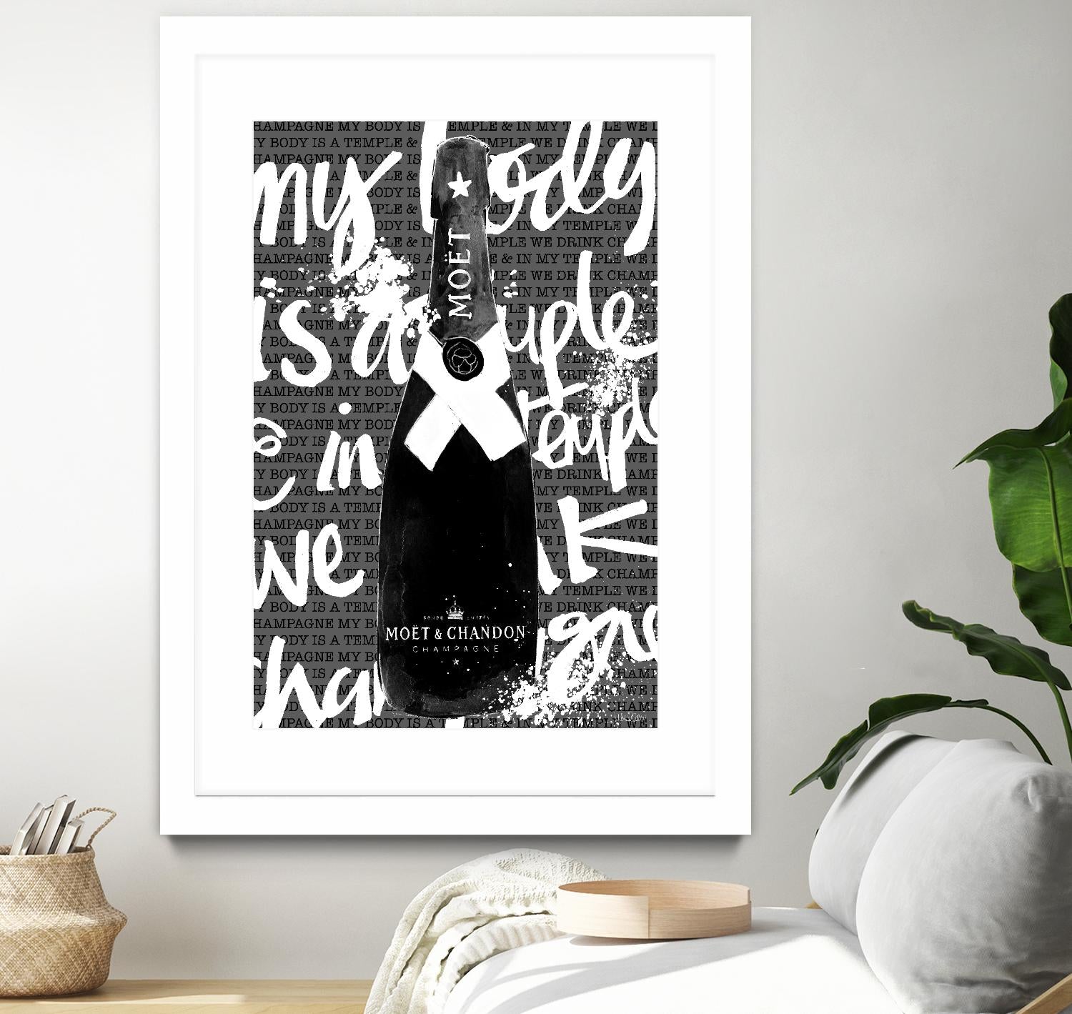Monochrome Moet Chandon by Mercedes Lopez Charro on GIANT ART