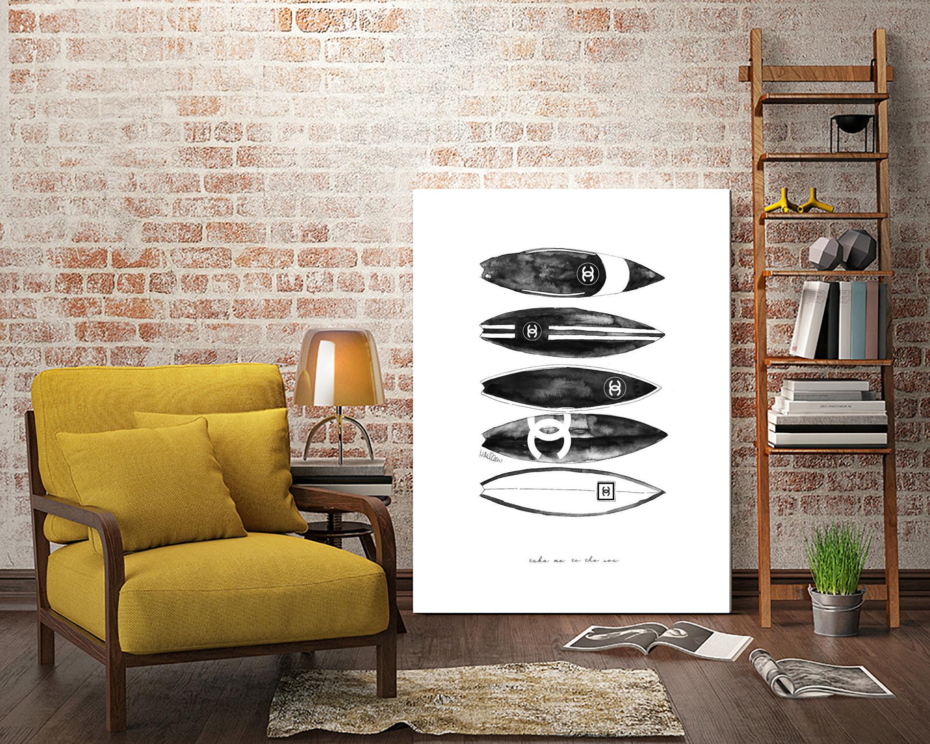 Surf Portrait by Mercedes Lopez Charro on GIANT ART