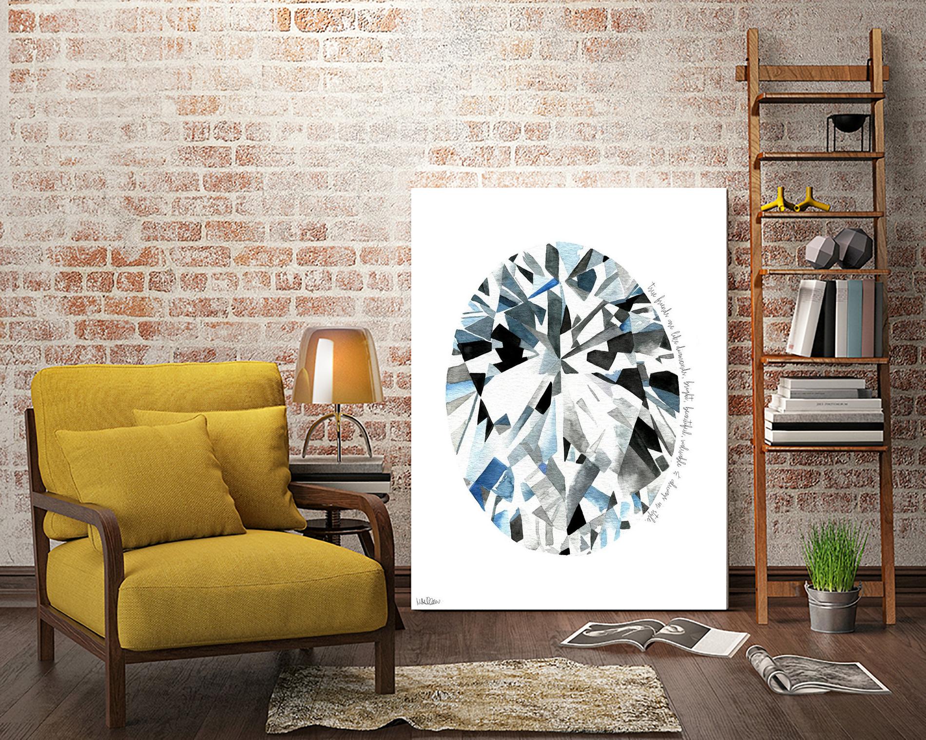 Oval Diamond by Mercedes Lopez Charro on GIANT ART