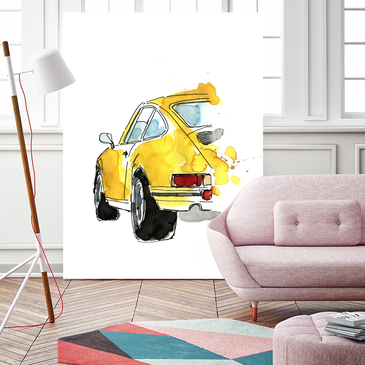 Yellow 911 by Mercedes Lopez Charro on GIANT ART