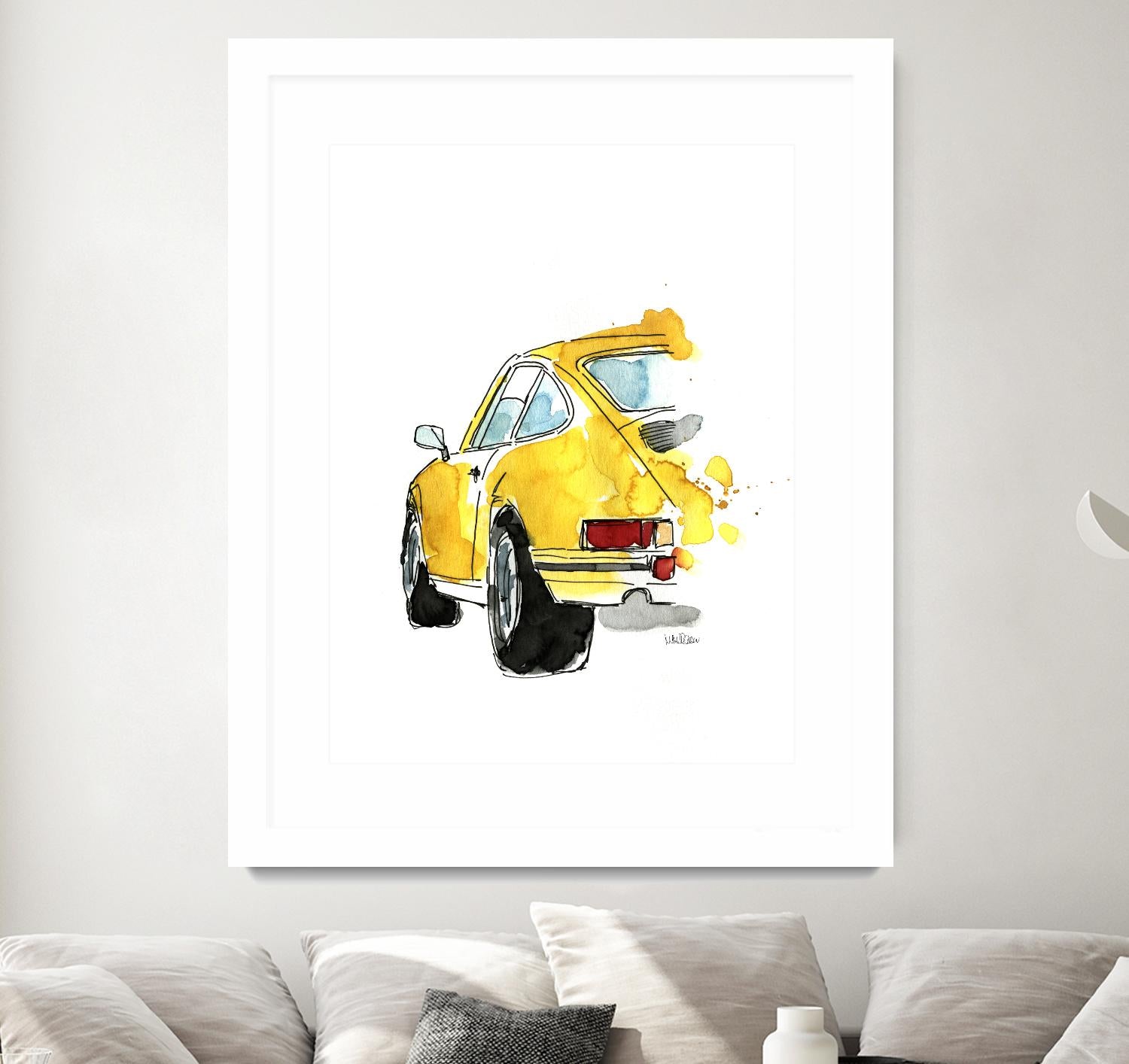 Yellow 911 by Mercedes Lopez Charro on GIANT ART