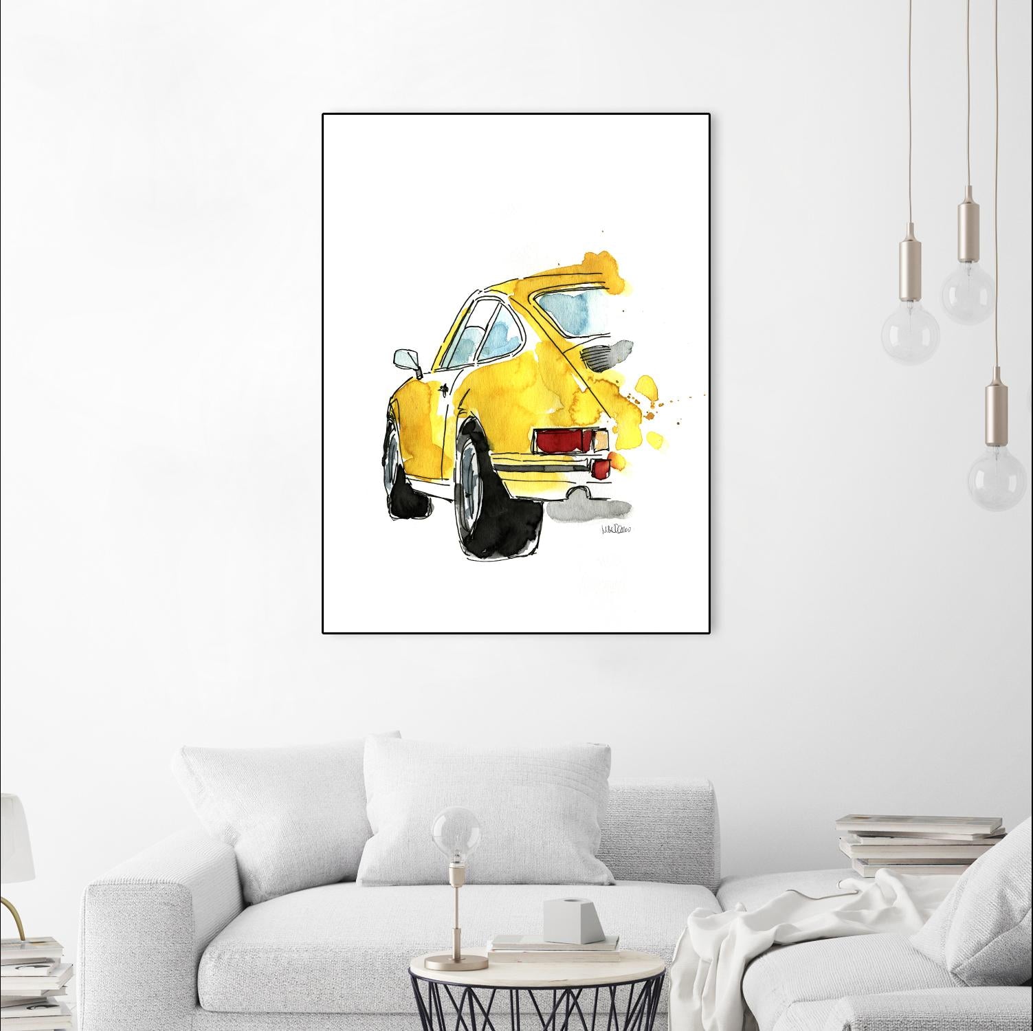 Yellow 911 by Mercedes Lopez Charro on GIANT ART