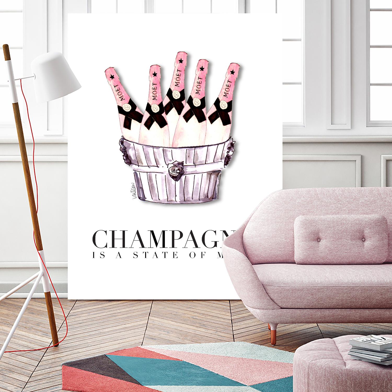 Champagne is A State of Mind by Mercedes Lopez Charro on GIANT ART