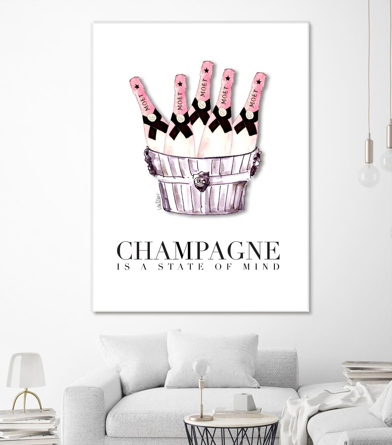 Champagne is A State of Mind by Mercedes Lopez Charro on GIANT ART