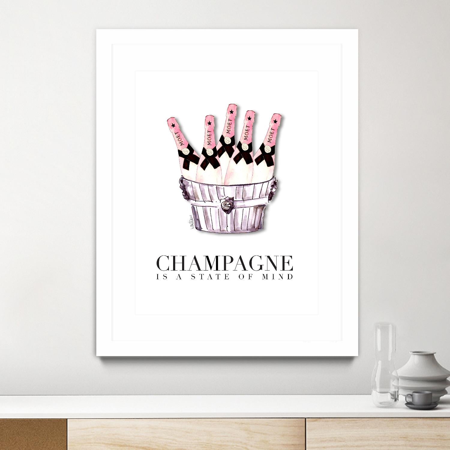 Champagne is A State of Mind by Mercedes Lopez Charro on GIANT ART
