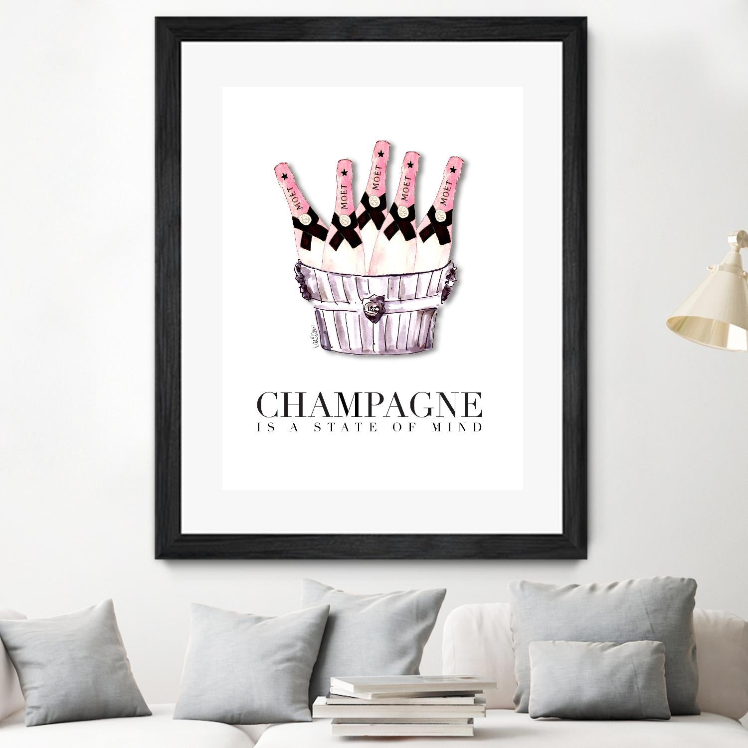 Champagne is A State of Mind by Mercedes Lopez Charro on GIANT ART