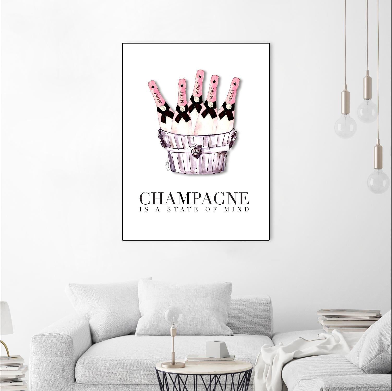Champagne is A State of Mind by Mercedes Lopez Charro on GIANT ART