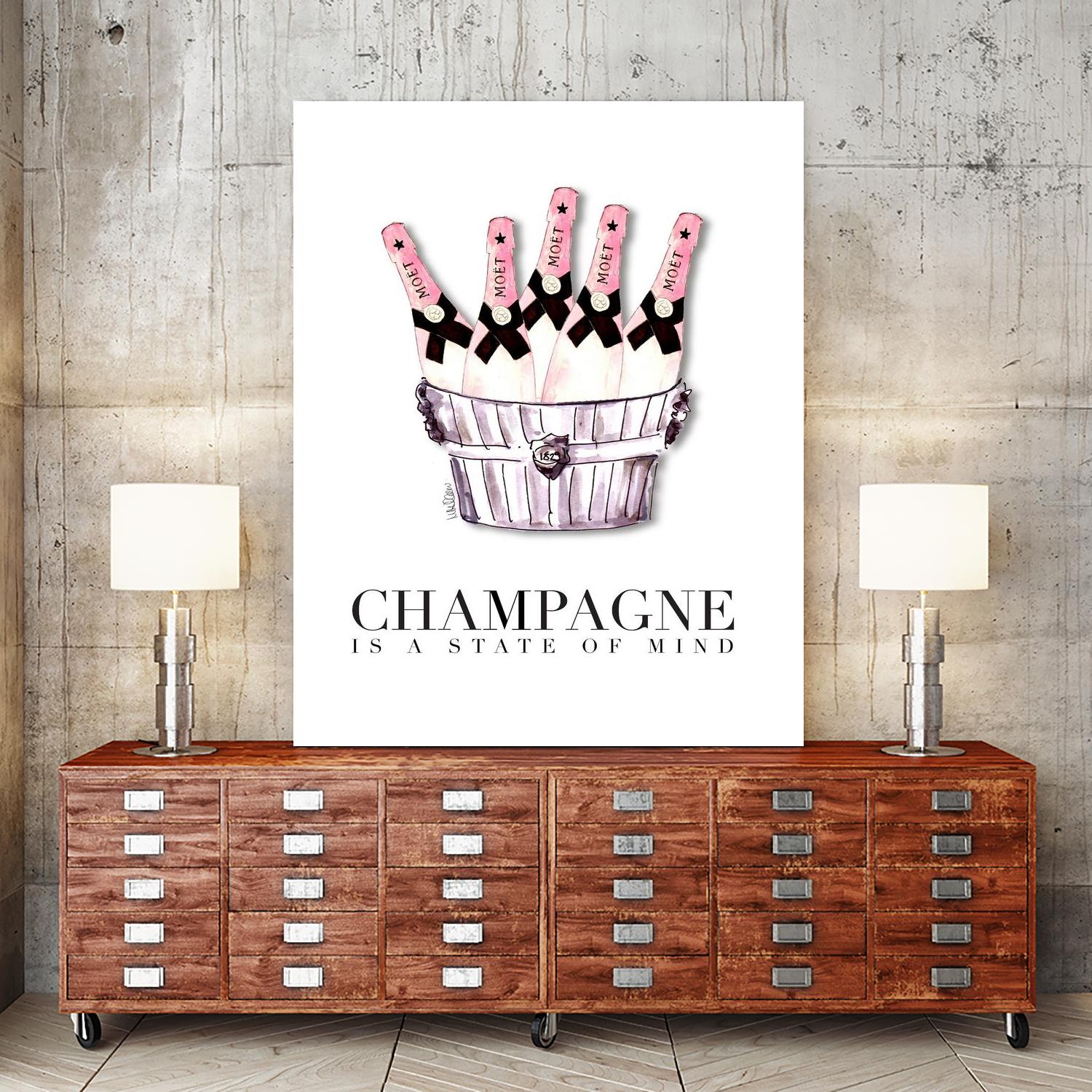 Champagne is A State of Mind by Mercedes Lopez Charro on GIANT ART