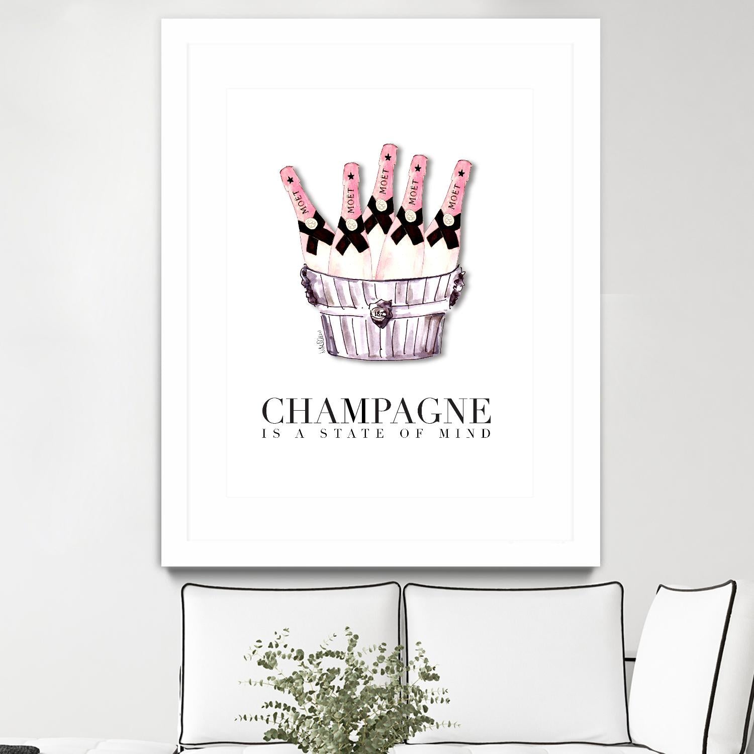 Champagne is A State of Mind by Mercedes Lopez Charro on GIANT ART