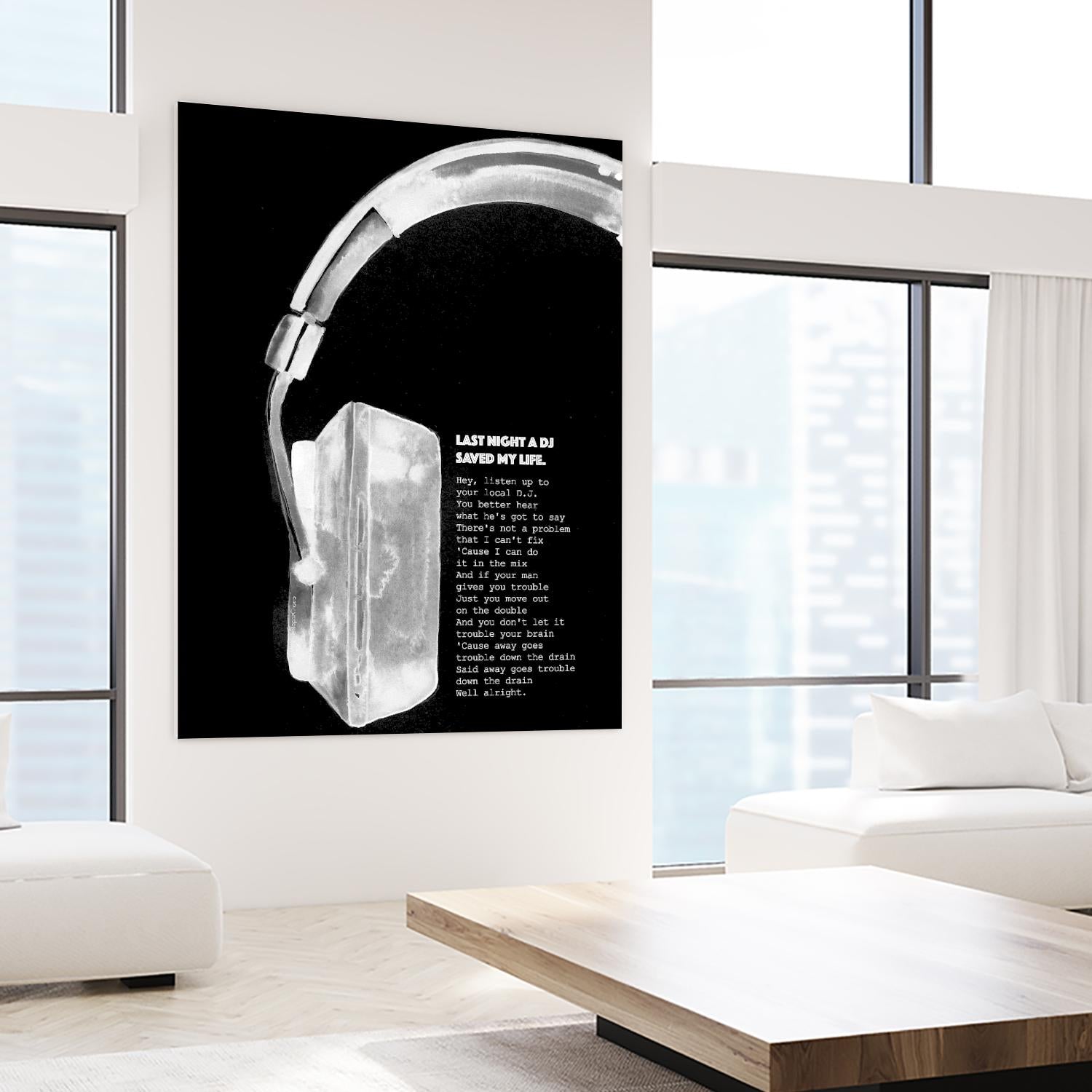 Last Night a DJ (Black) by Mercedes Lopez Charro on GIANT ART