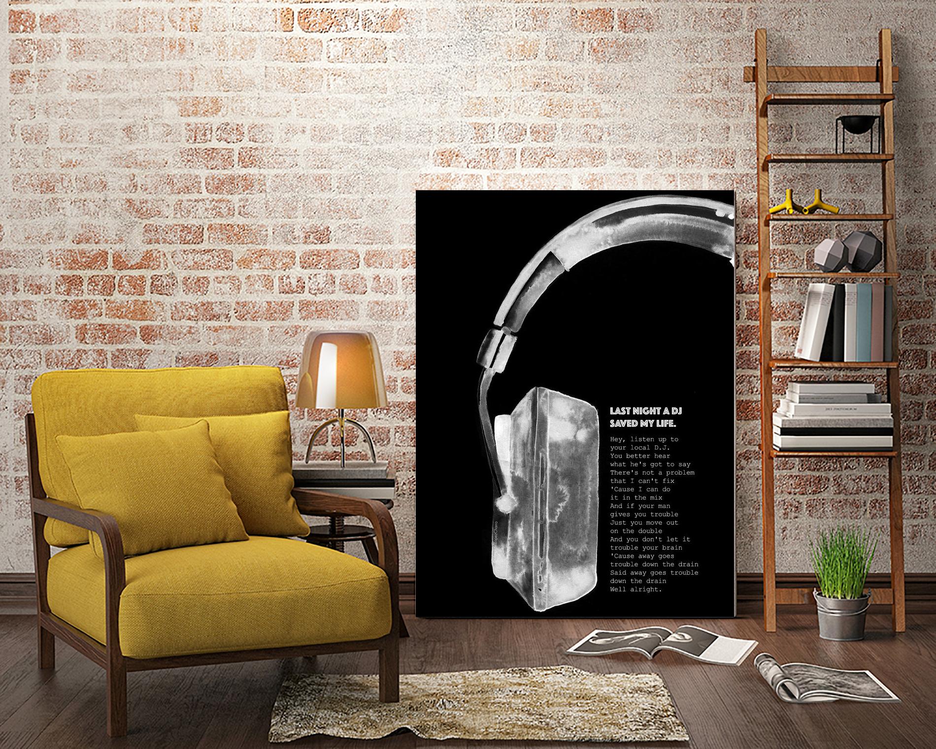 Last Night a DJ (Black) by Mercedes Lopez Charro on GIANT ART