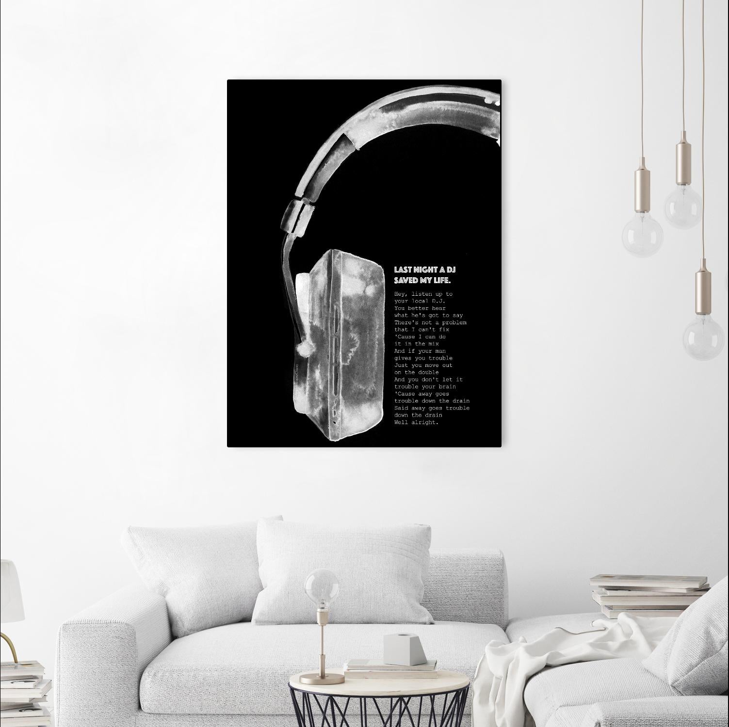 Last Night a DJ (Black) by Mercedes Lopez Charro on GIANT ART