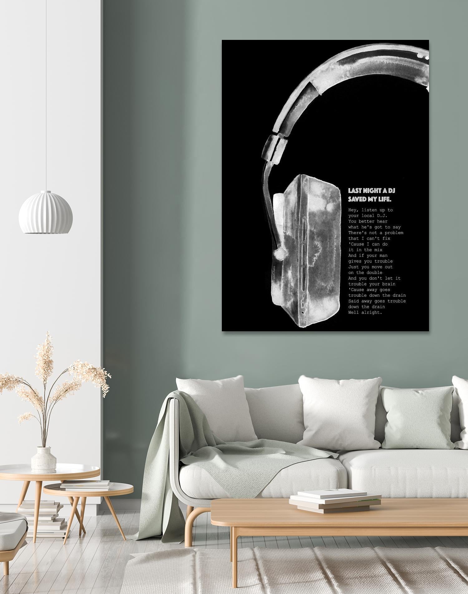 Last Night a DJ (Black) by Mercedes Lopez Charro on GIANT ART