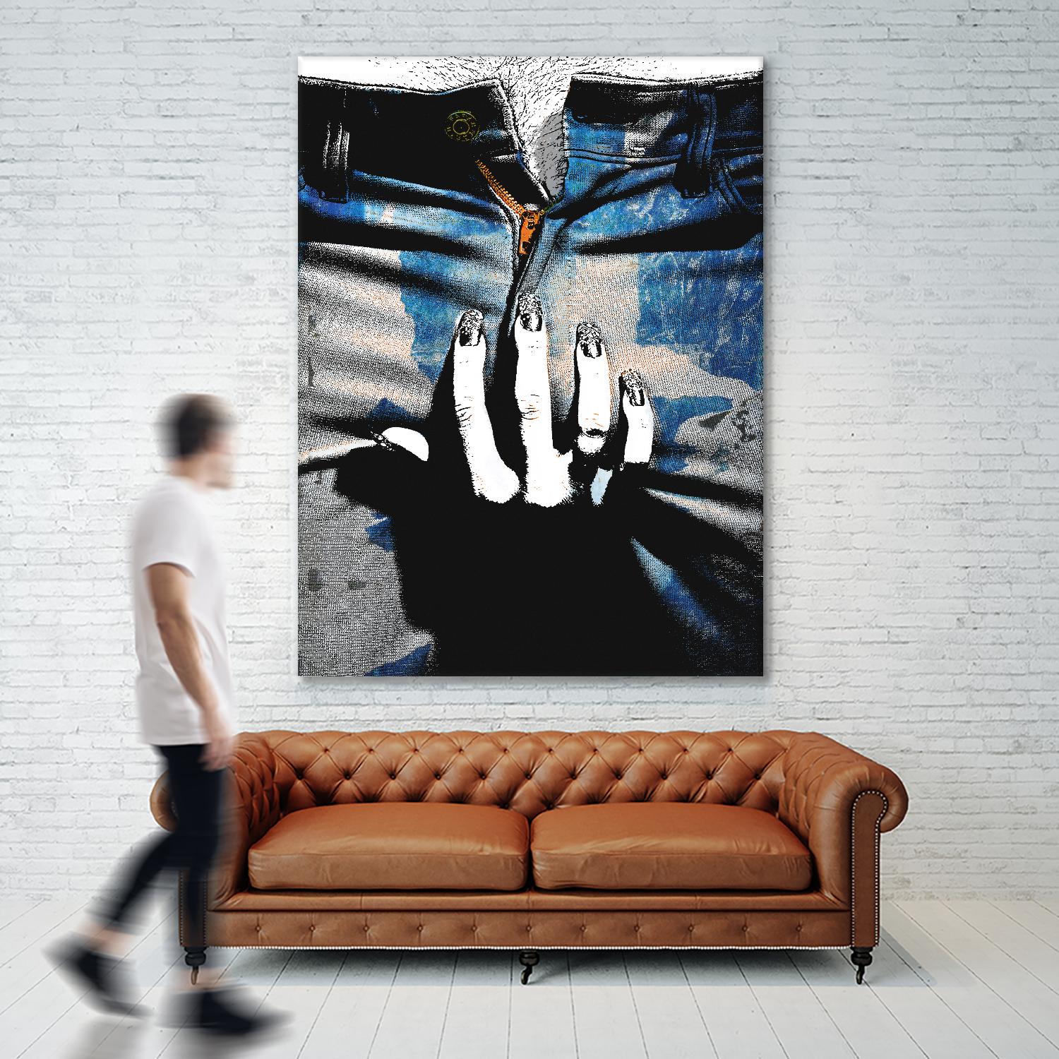 Blue Jeans II by Alex Cherry on GIANT ART - blue contemporary