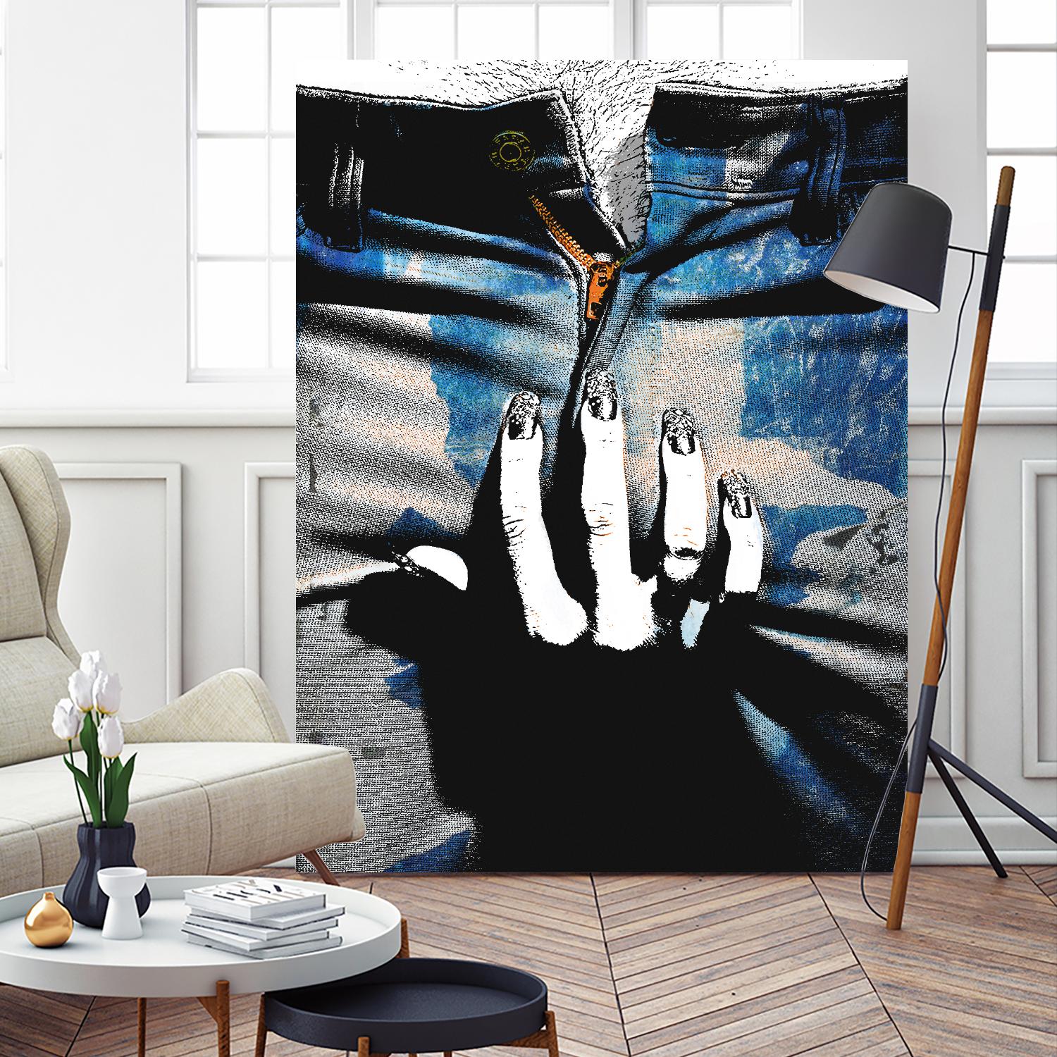 Blue Jeans II by Alex Cherry on GIANT ART - blue contemporary