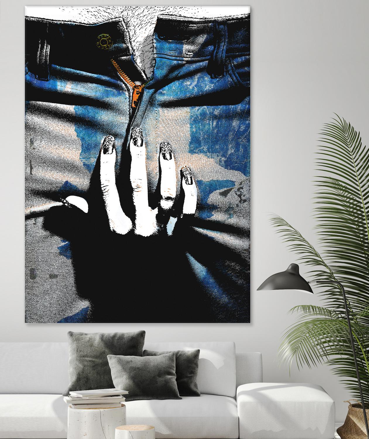 Blue Jeans II by Alex Cherry on GIANT ART - blue contemporary