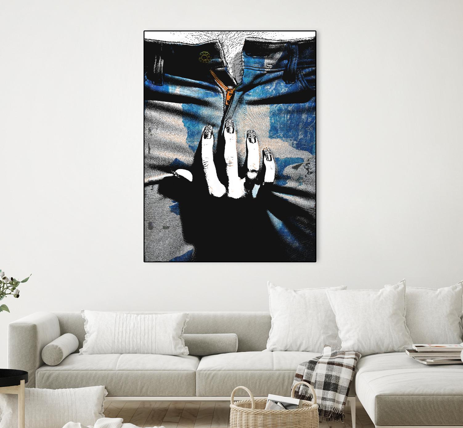 Blue Jeans II by Alex Cherry on GIANT ART - blue contemporary