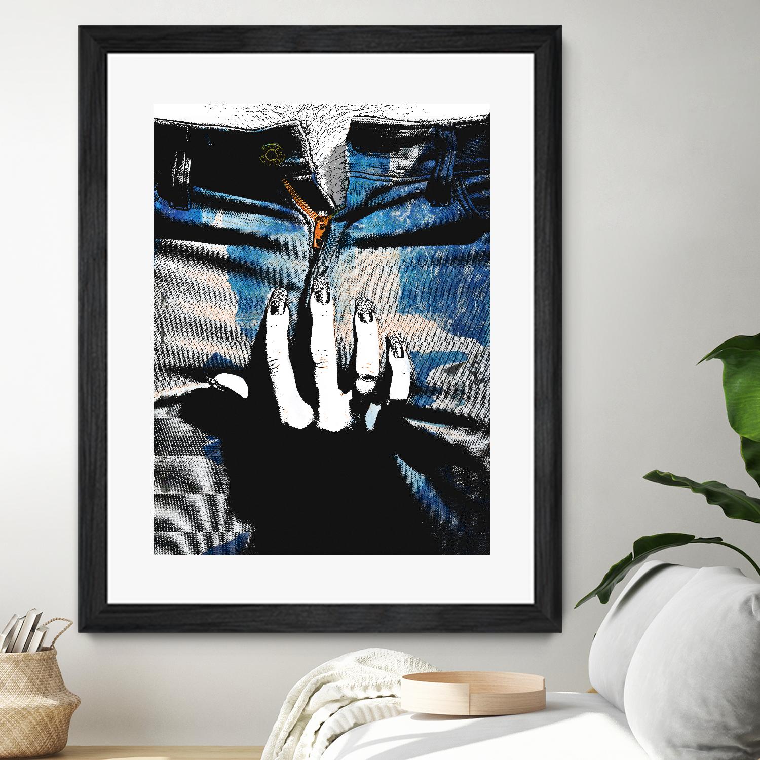 Blue Jeans II by Alex Cherry on GIANT ART - blue contemporary