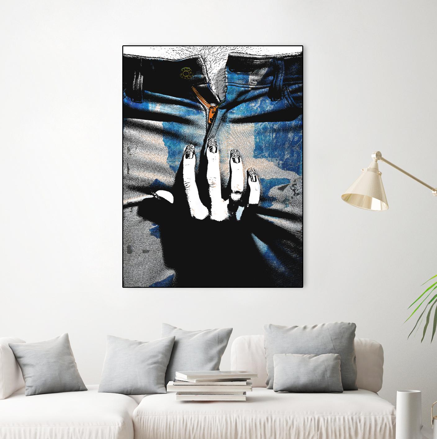 Blue Jeans II by Alex Cherry on GIANT ART - blue contemporary