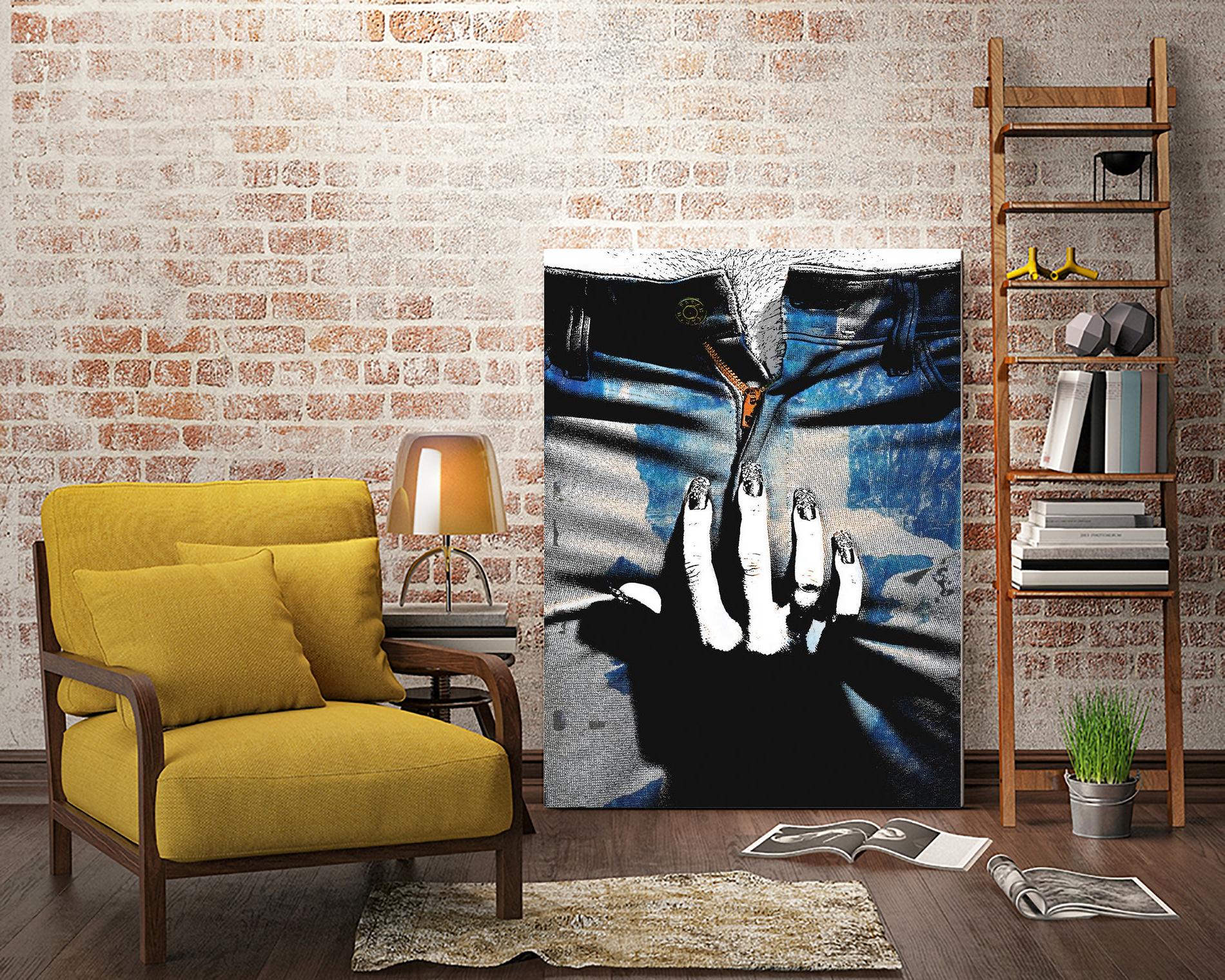 Blue Jeans II by Alex Cherry on GIANT ART - blue contemporary