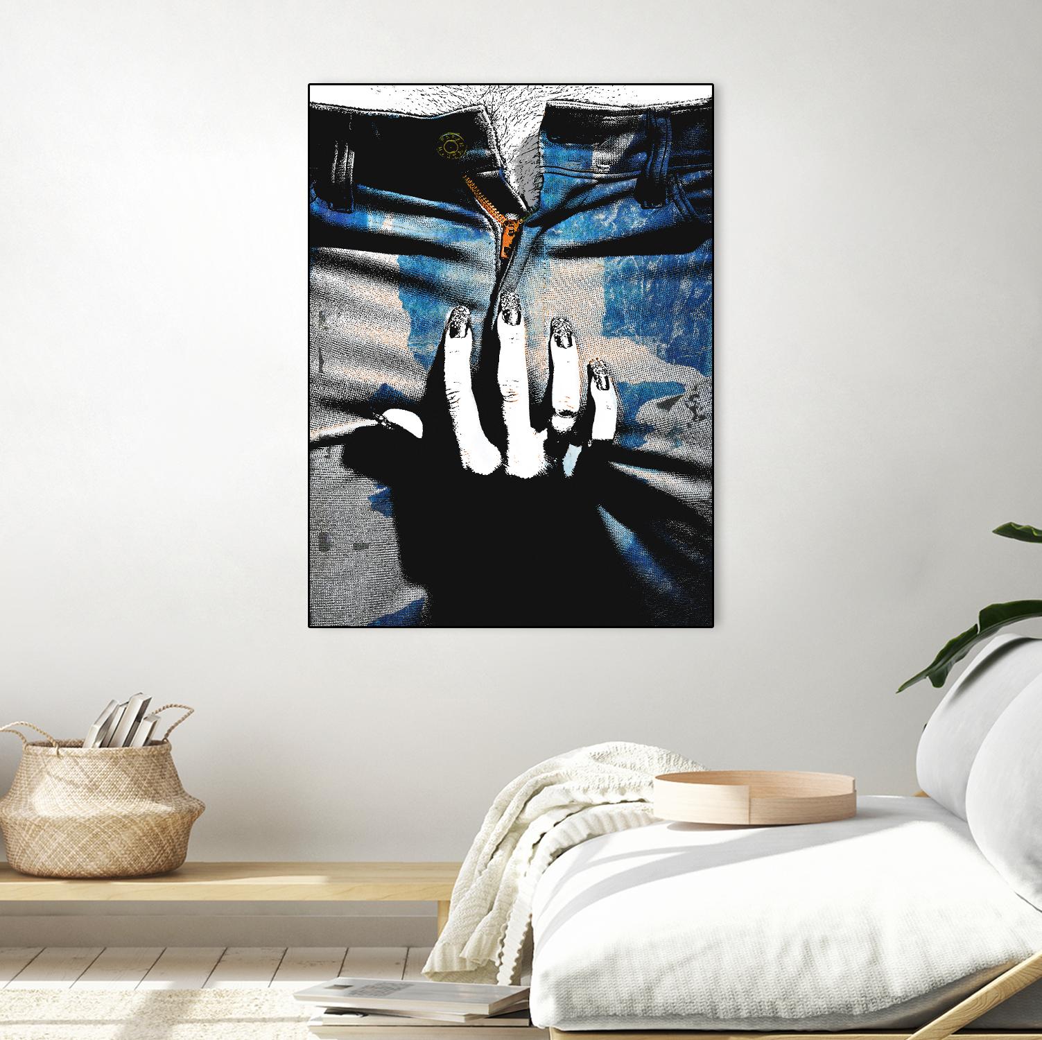 Blue Jeans II by Alex Cherry on GIANT ART - blue contemporary