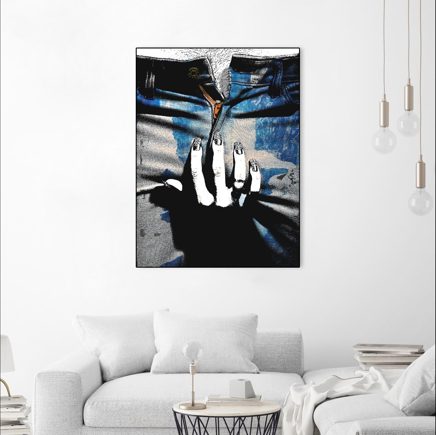 Blue Jeans II by Alex Cherry on GIANT ART - blue contemporary