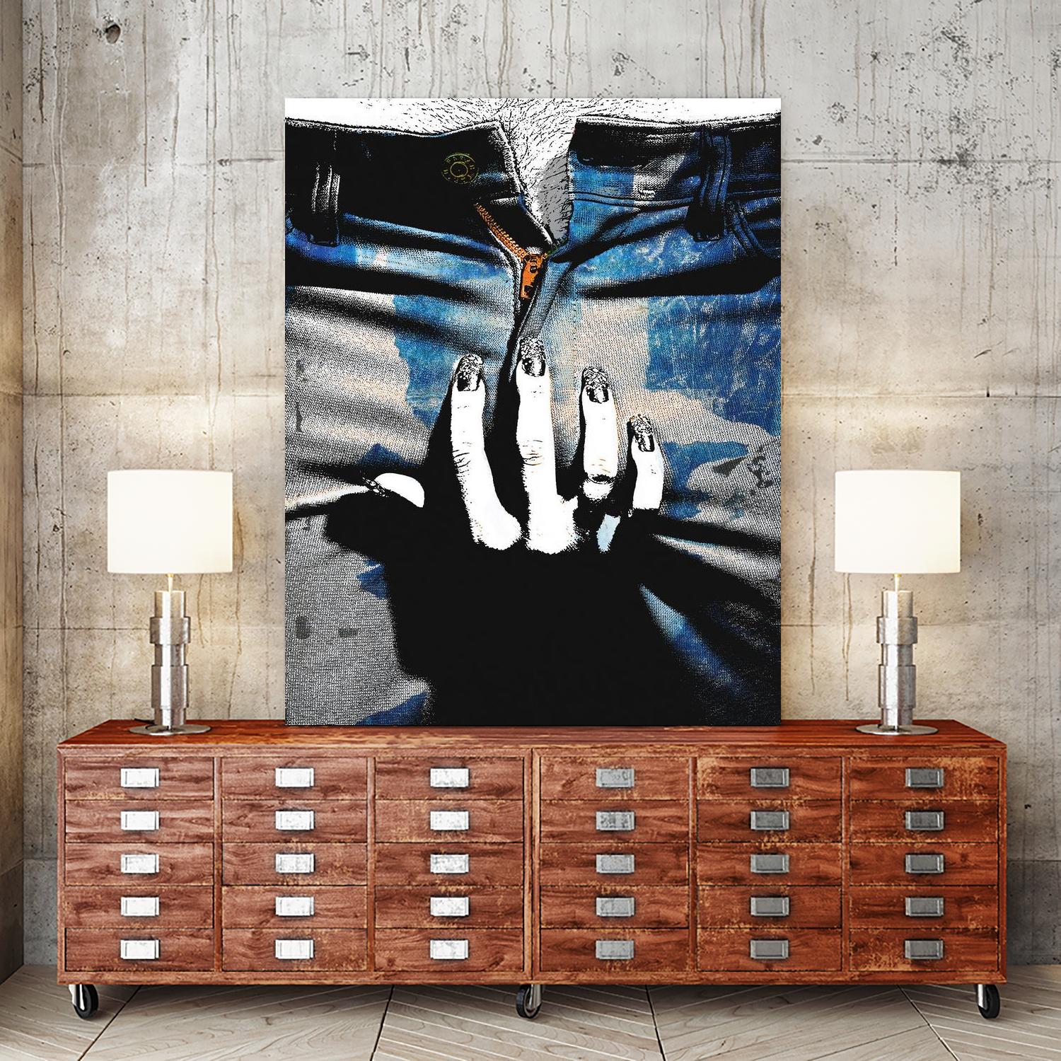 Blue Jeans II by Alex Cherry on GIANT ART - blue contemporary