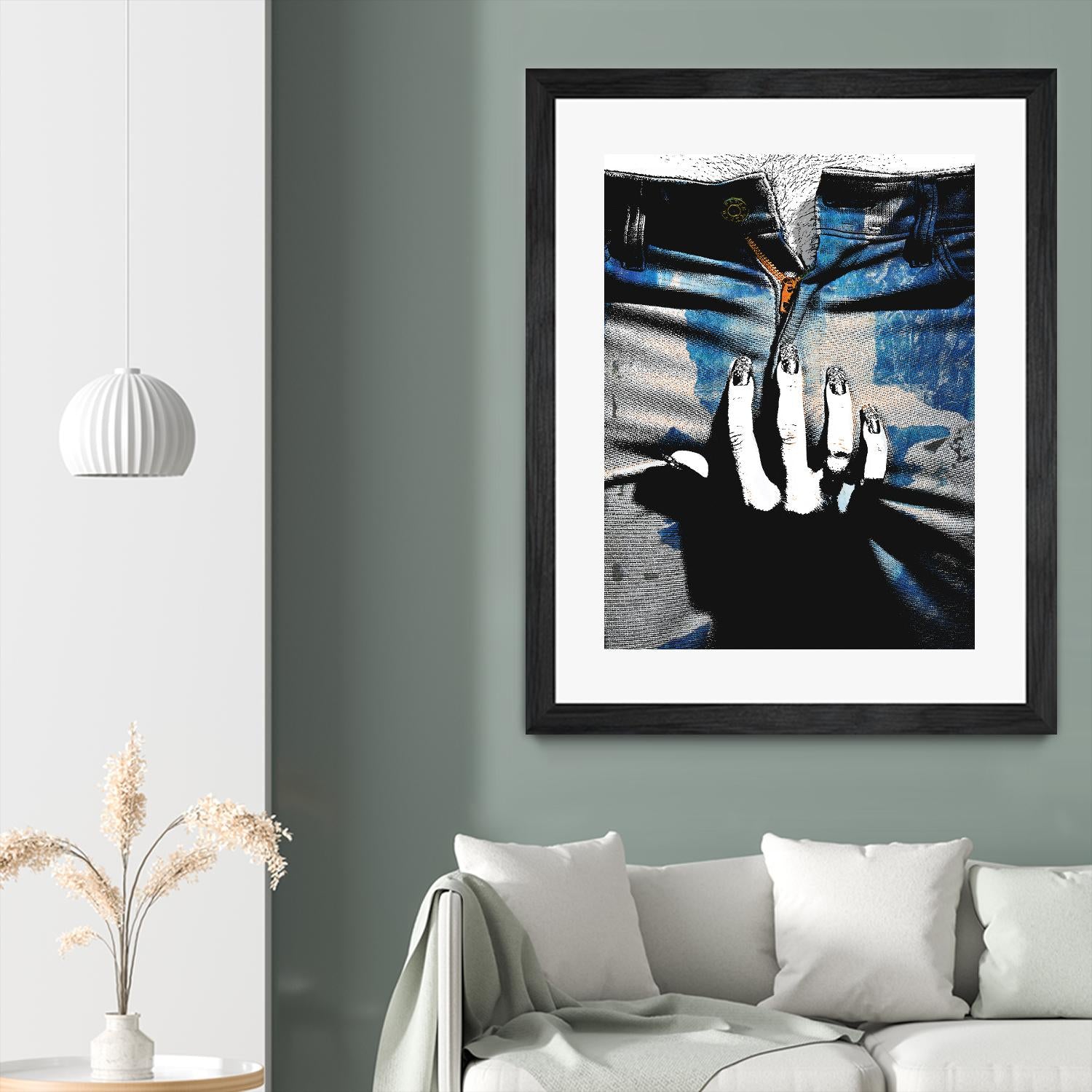 Blue Jeans II by Alex Cherry on GIANT ART - blue contemporary