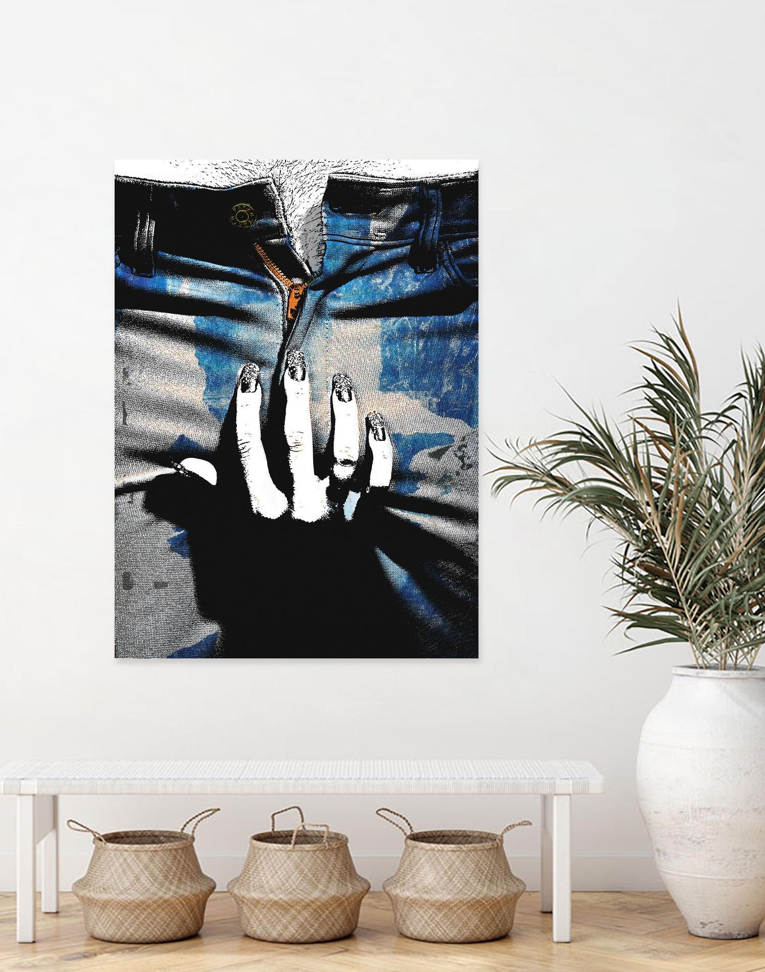 Blue Jeans II by Alex Cherry on GIANT ART - blue contemporary