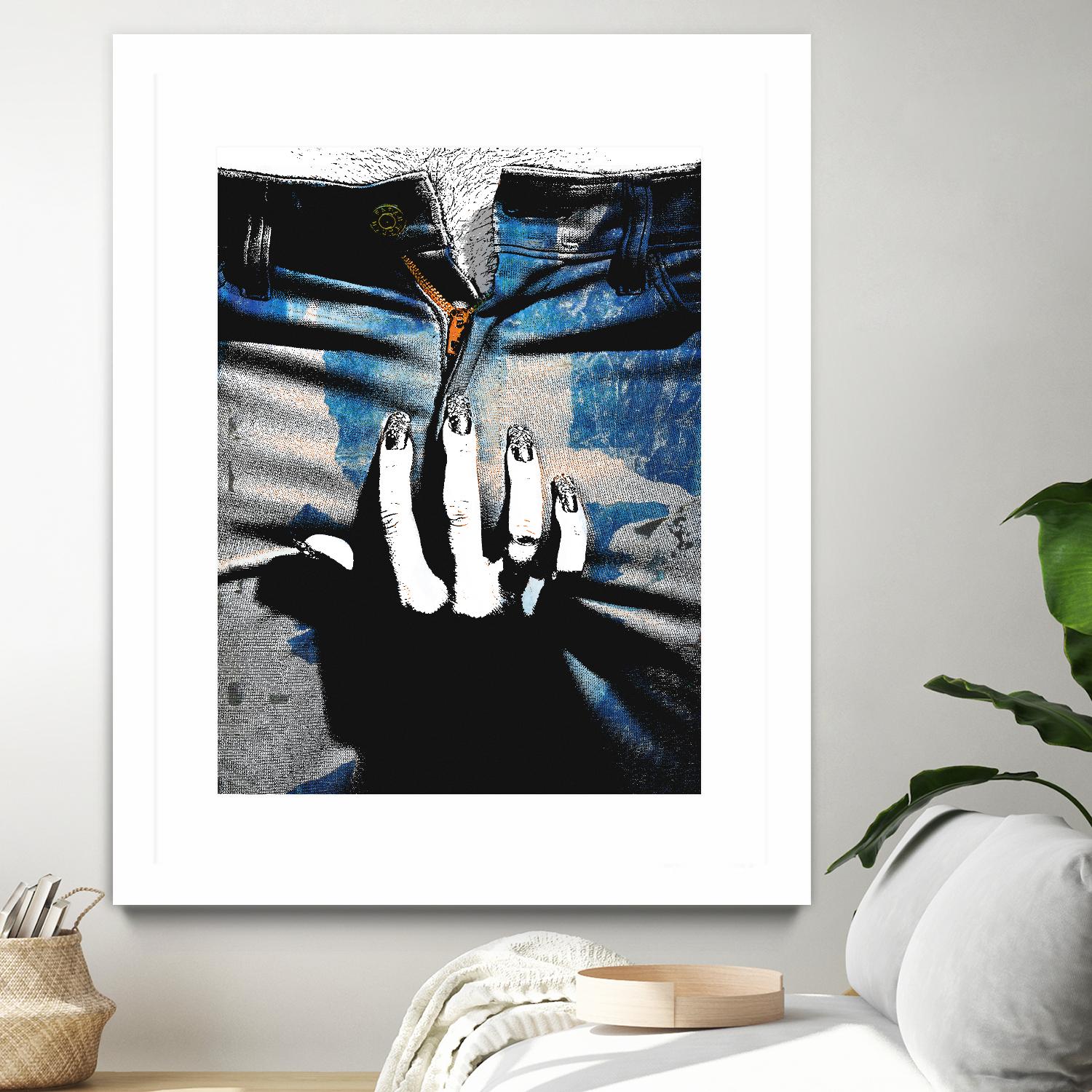 Blue Jeans II by Alex Cherry on GIANT ART - blue contemporary