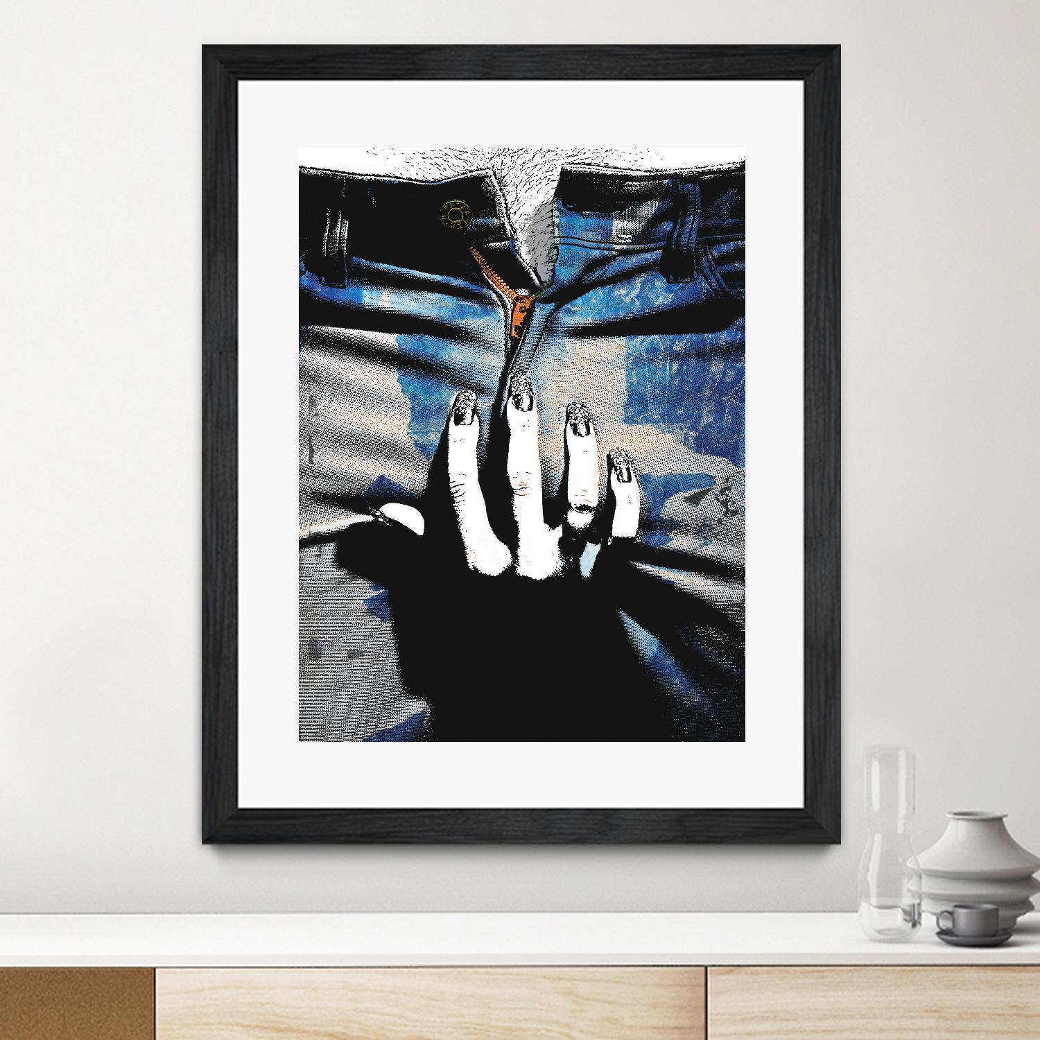 Blue Jeans II by Alex Cherry on GIANT ART - blue contemporary