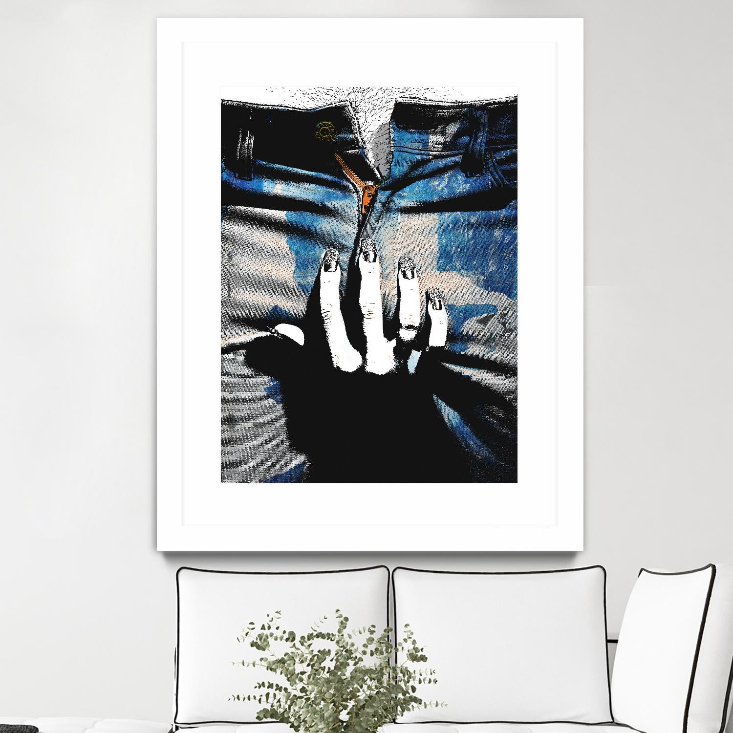 Blue Jeans II by Alex Cherry on GIANT ART - blue contemporary