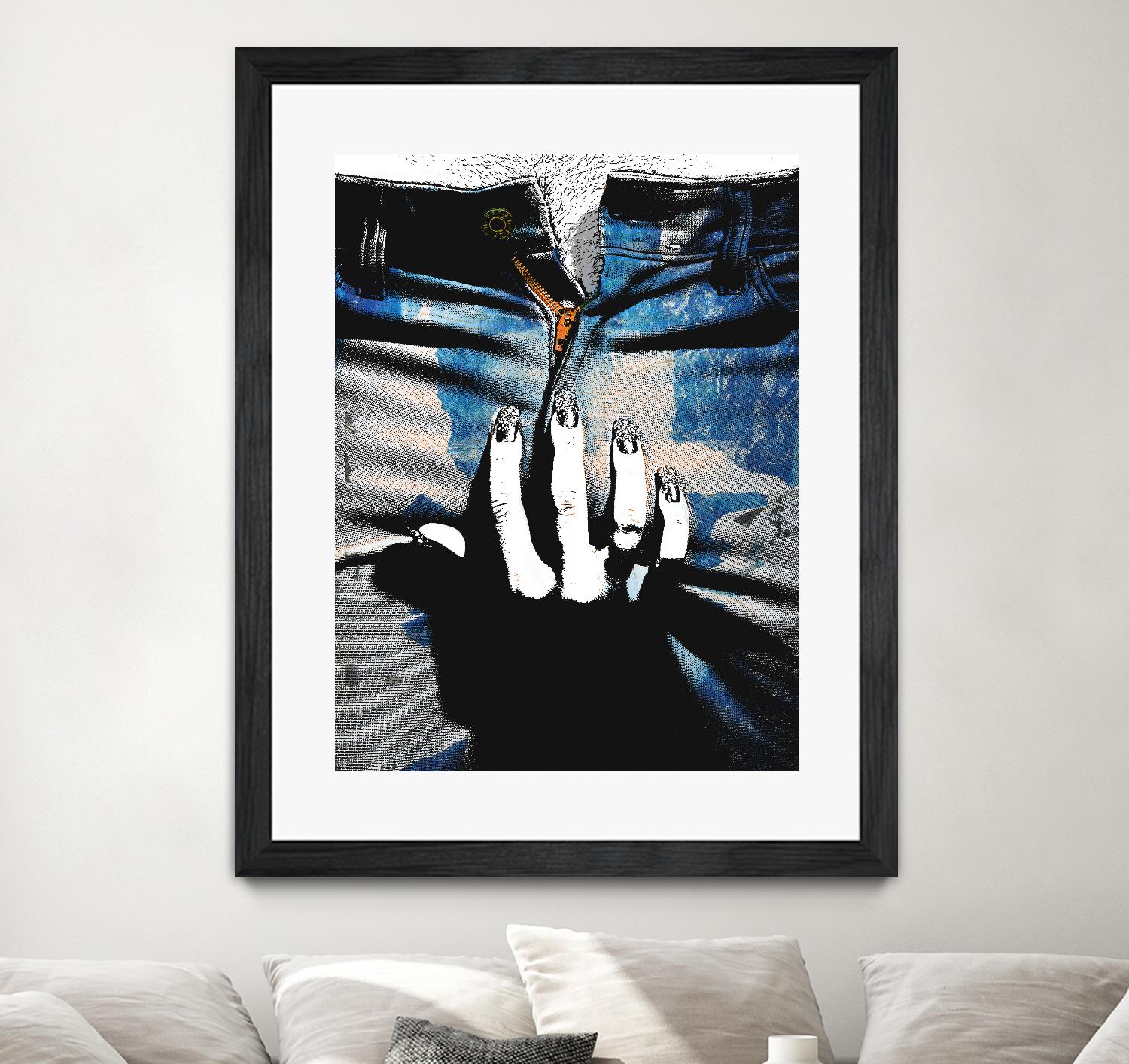Blue Jeans II by Alex Cherry on GIANT ART - blue contemporary