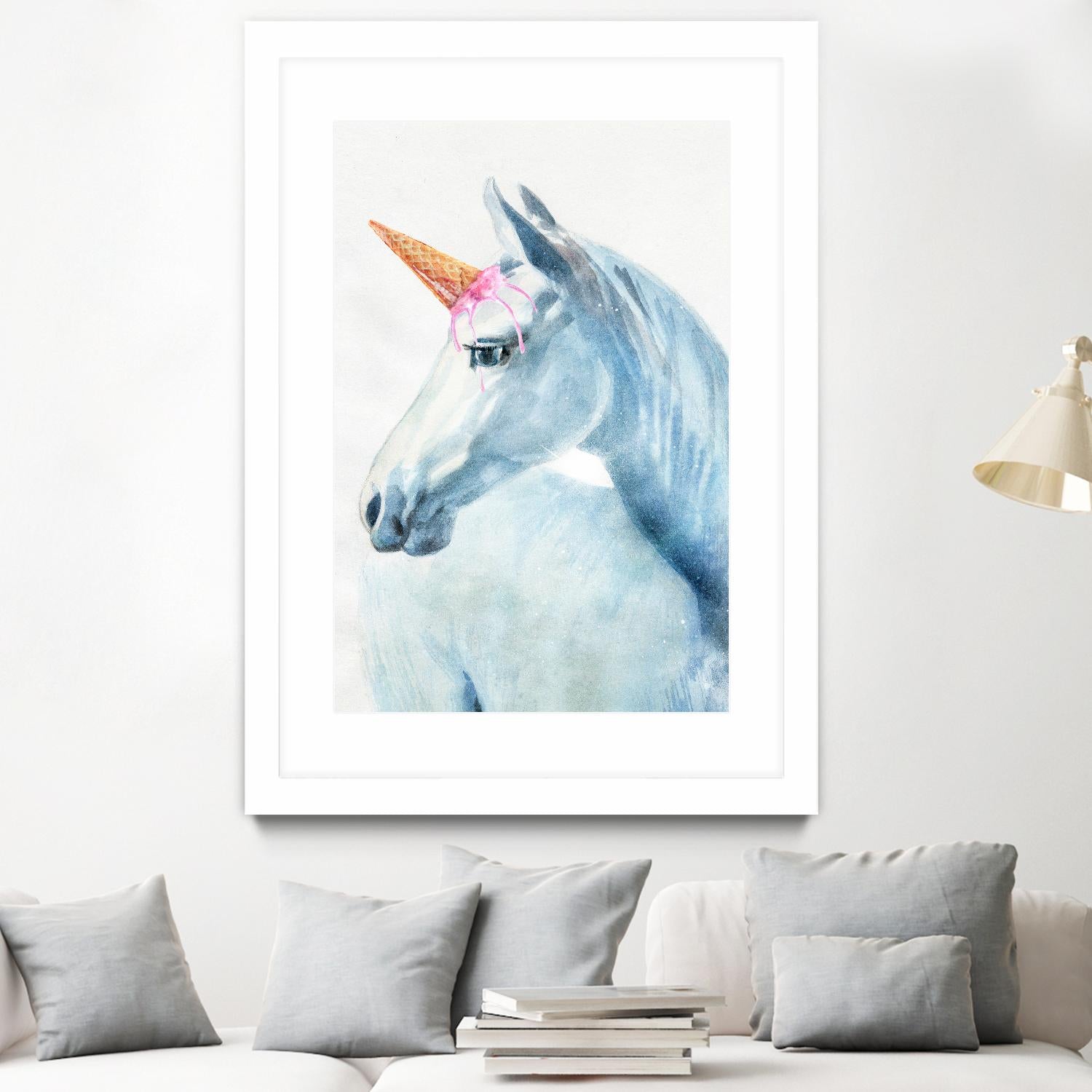 Unique Horn by Alex Cherry on GIANT ART - white animals