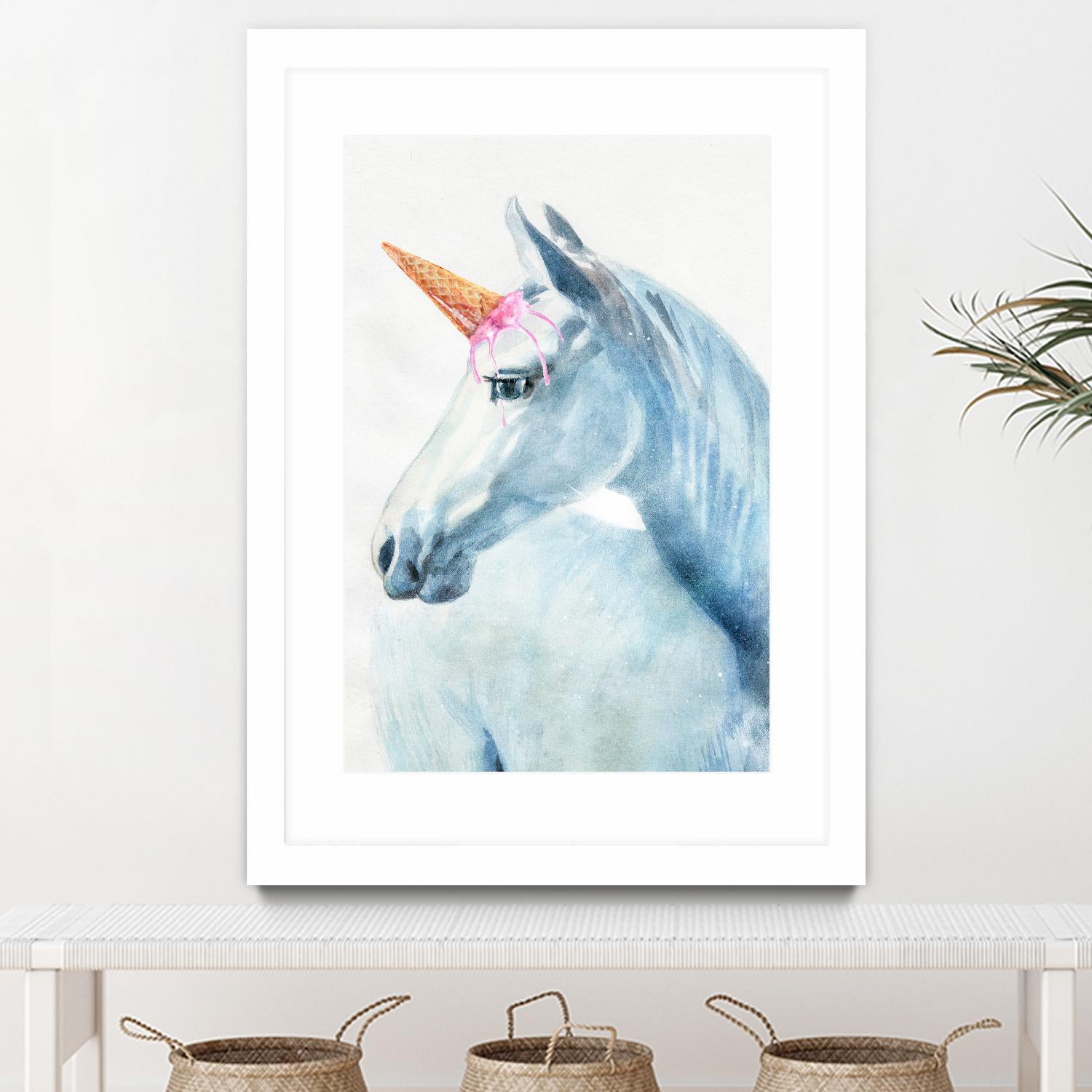 Unique Horn by Alex Cherry on GIANT ART - white animals