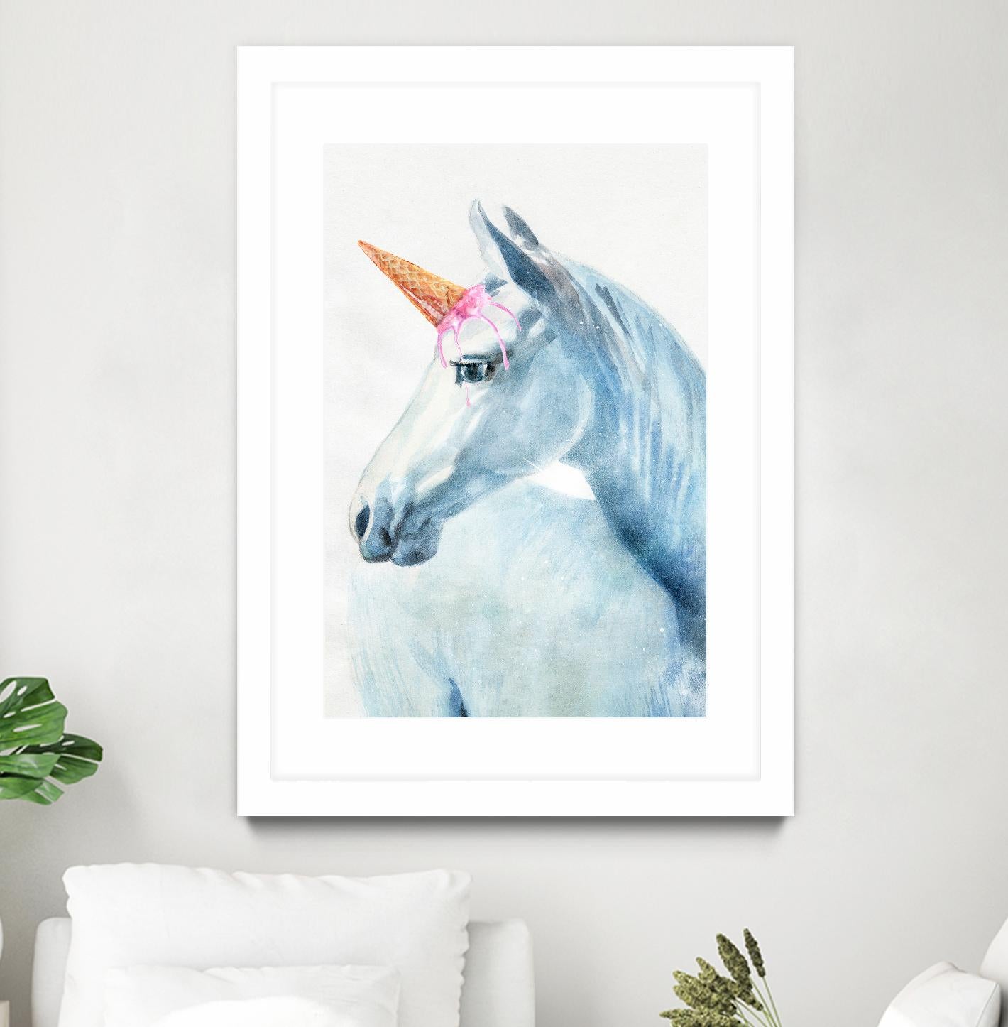 Unique Horn by Alex Cherry on GIANT ART - white animals