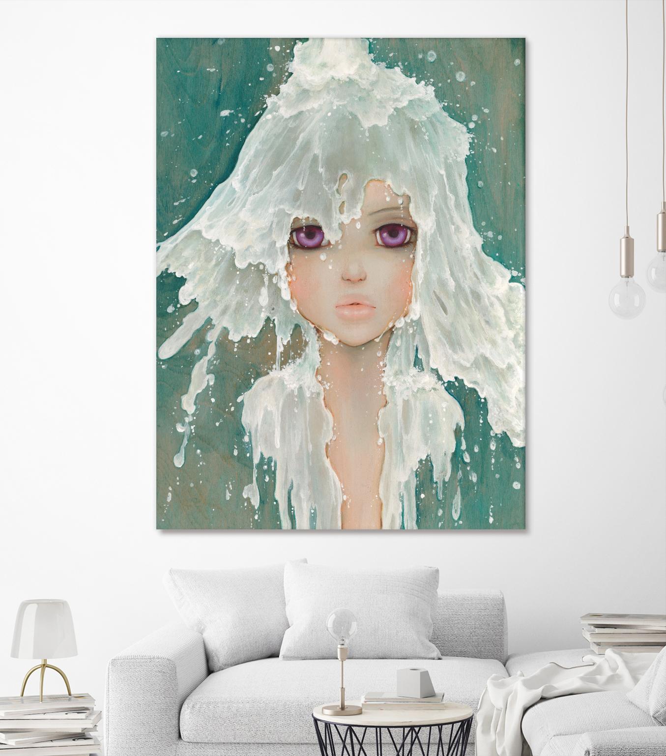 Milkfall by Camilla D'Errico on GIANT ART - green contemporary
