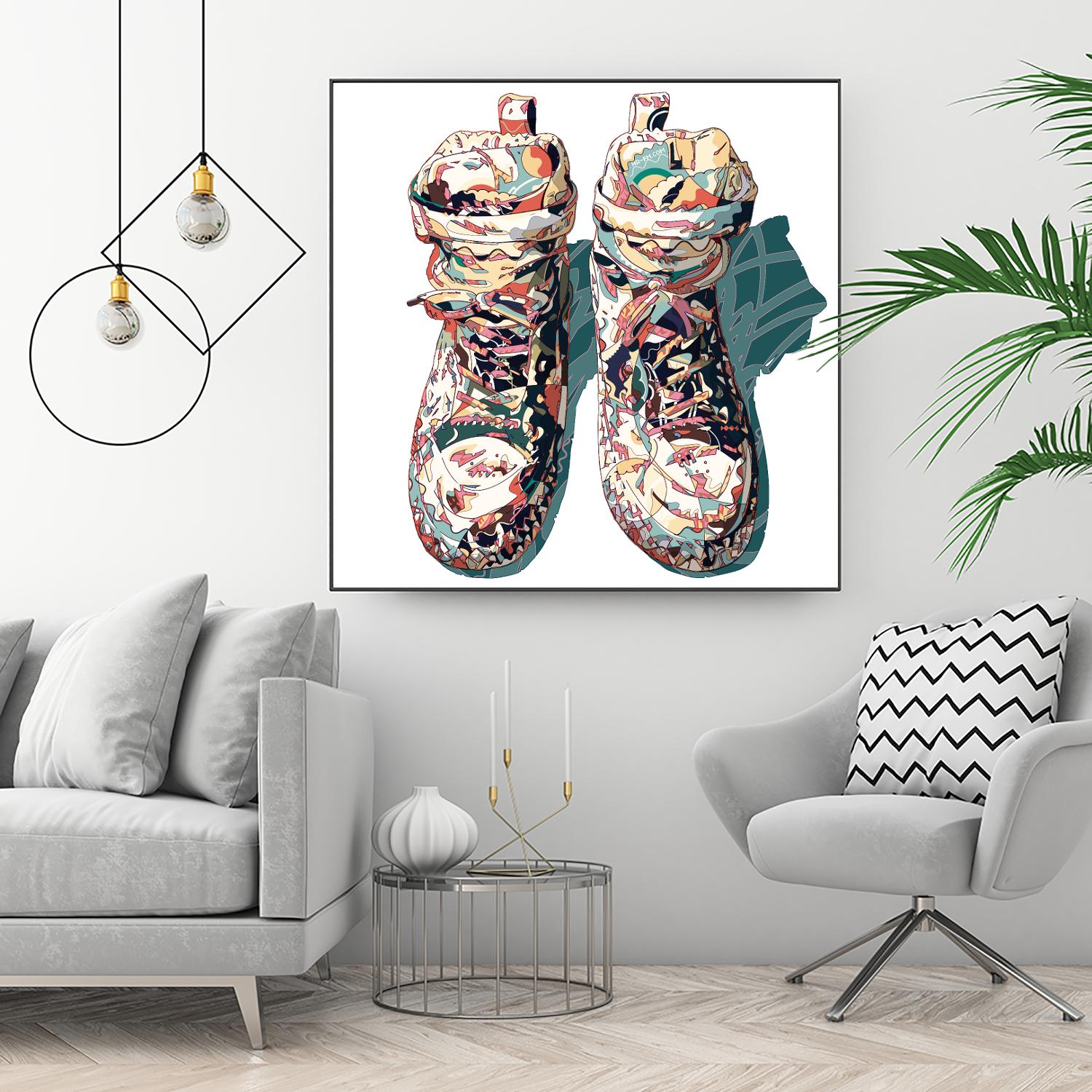 Sneaker by HR-FM on GIANT ART - blue contemporary