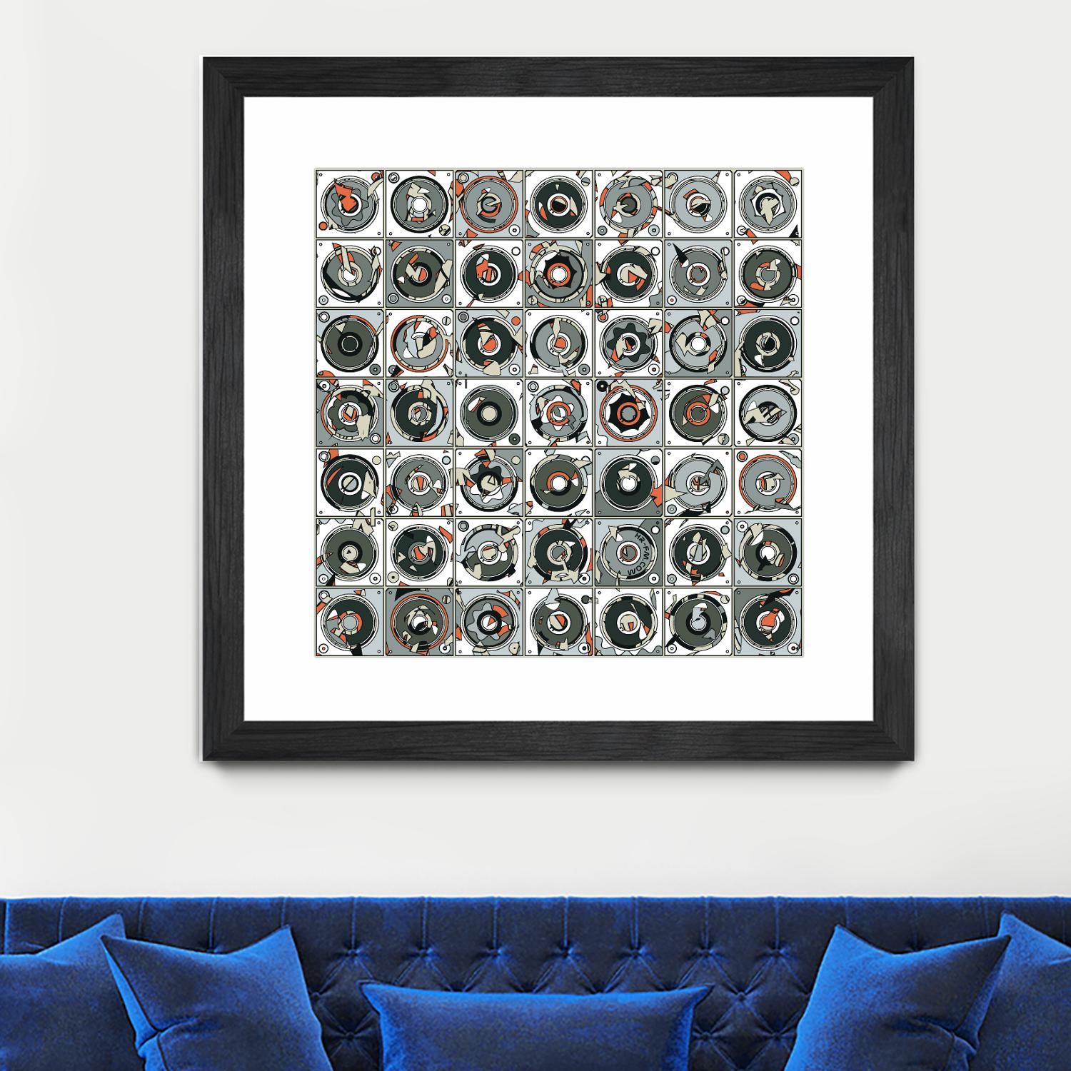 Stereogram by HR-FM on GIANT ART - orange contemporary