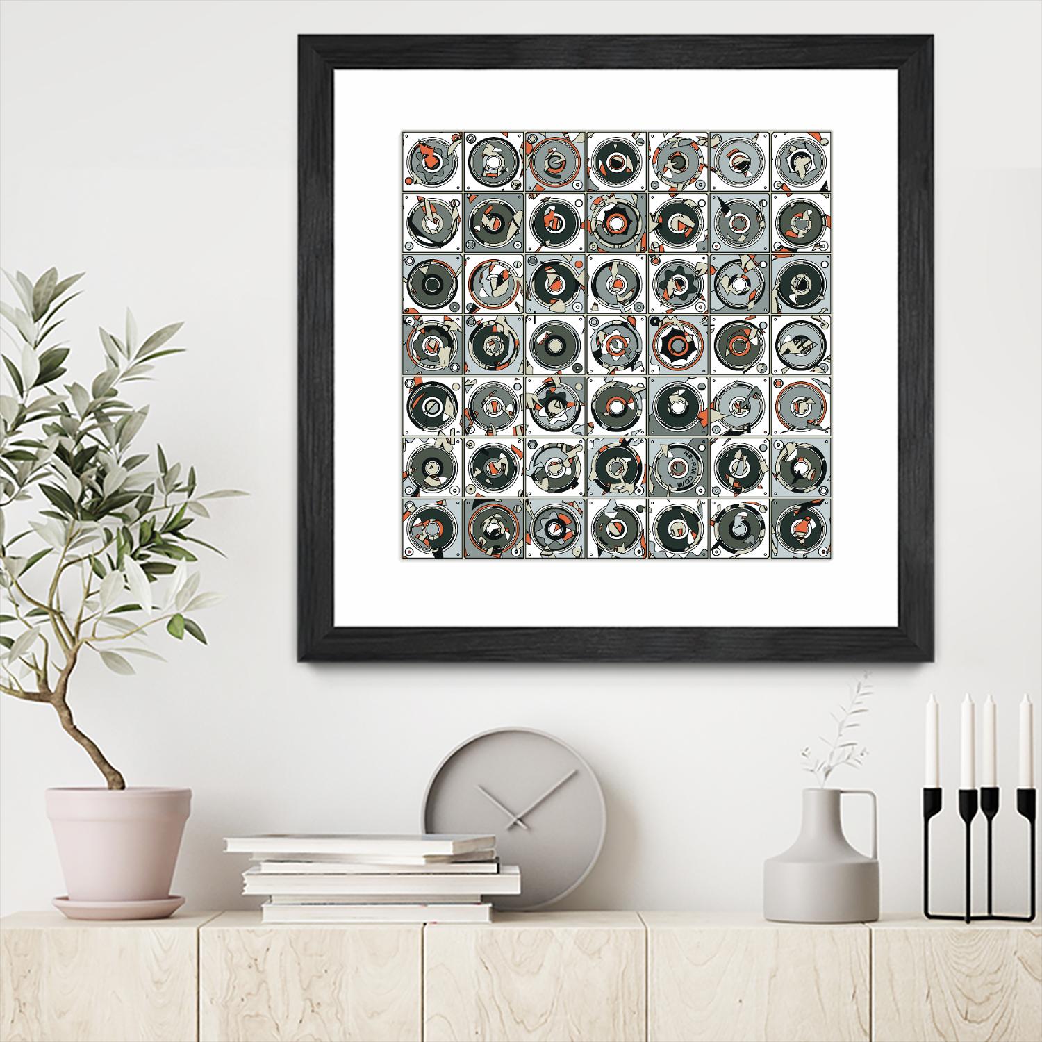 Stereogram by HR-FM on GIANT ART - orange contemporary