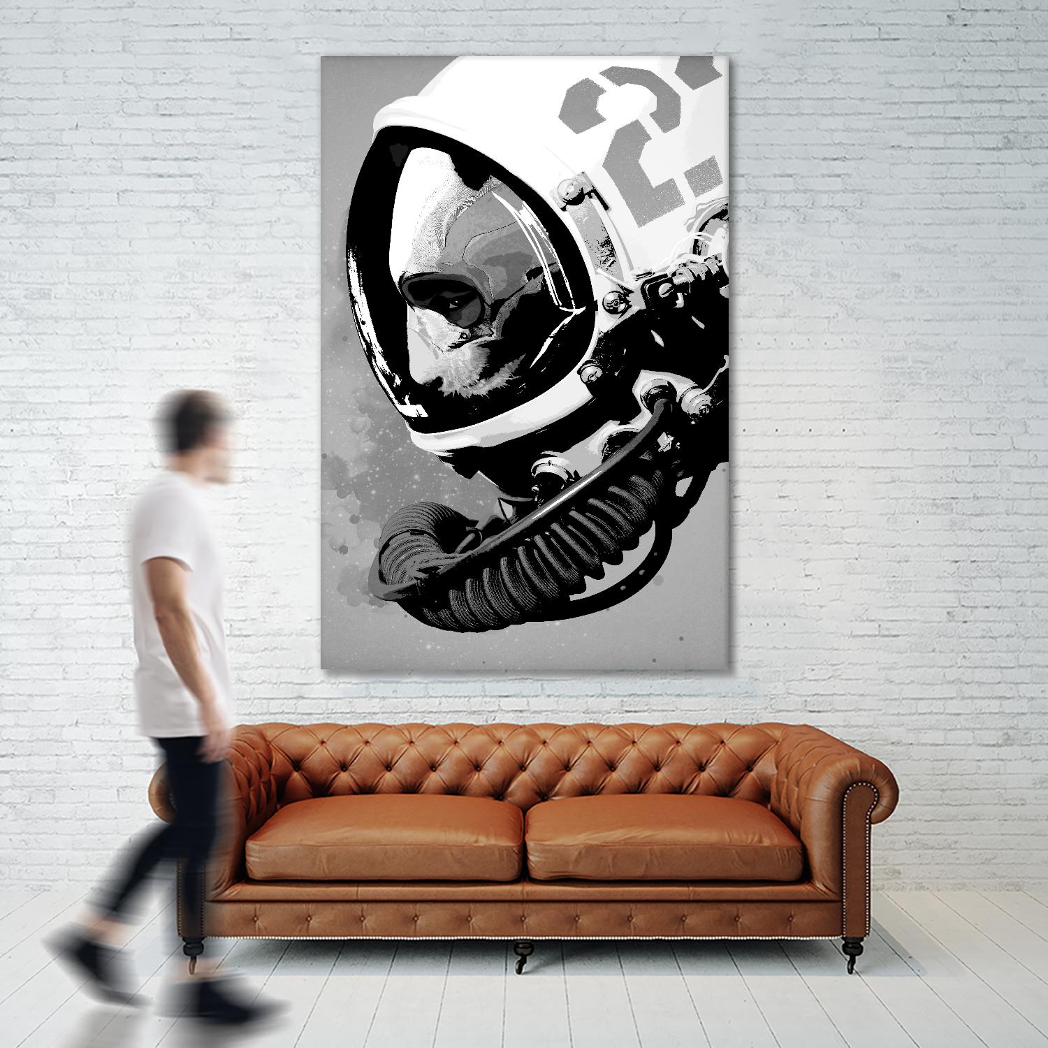 Astro Bear by Hidden Moves on GIANT ART - grey contemporary