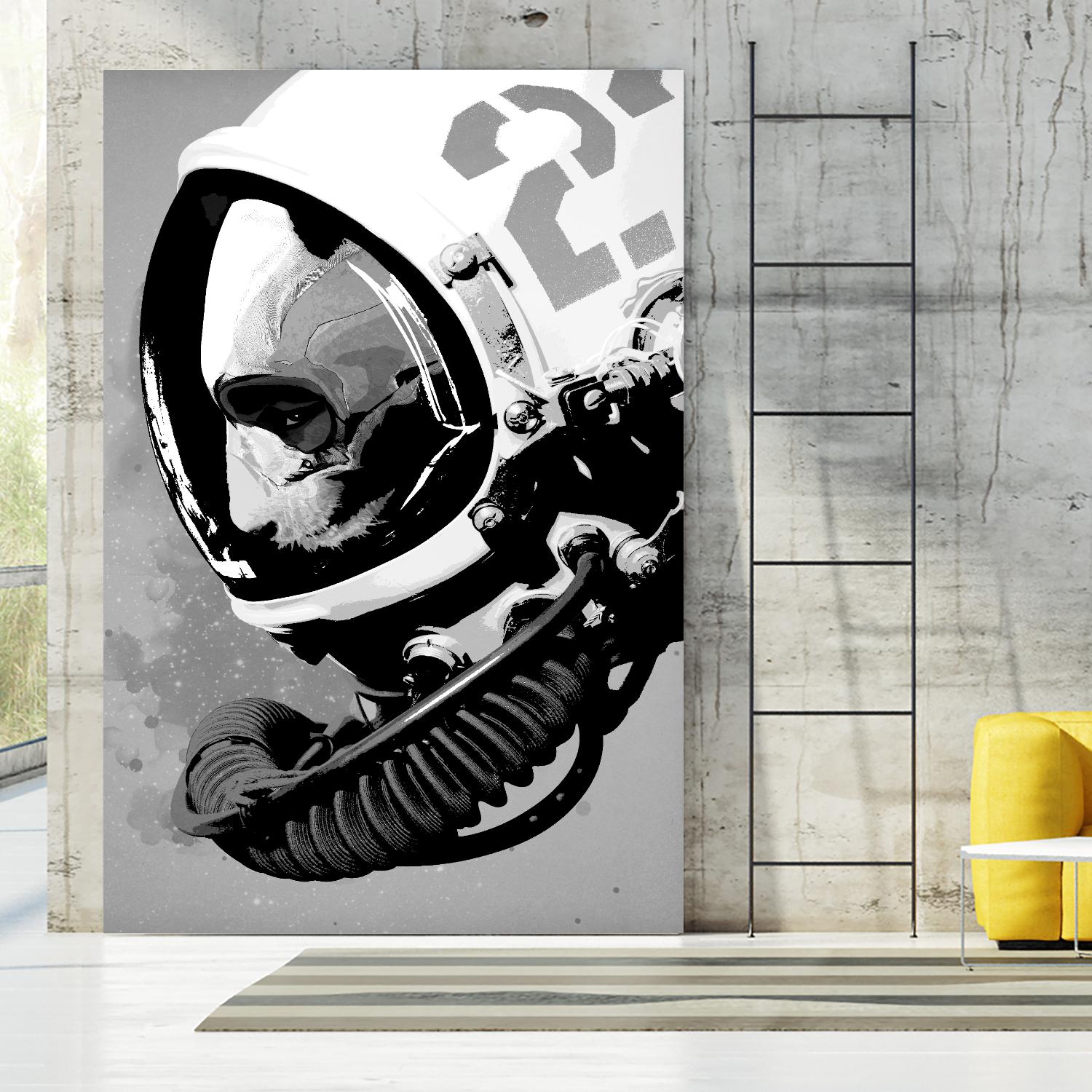 Astro Bear by Hidden Moves on GIANT ART - grey contemporary