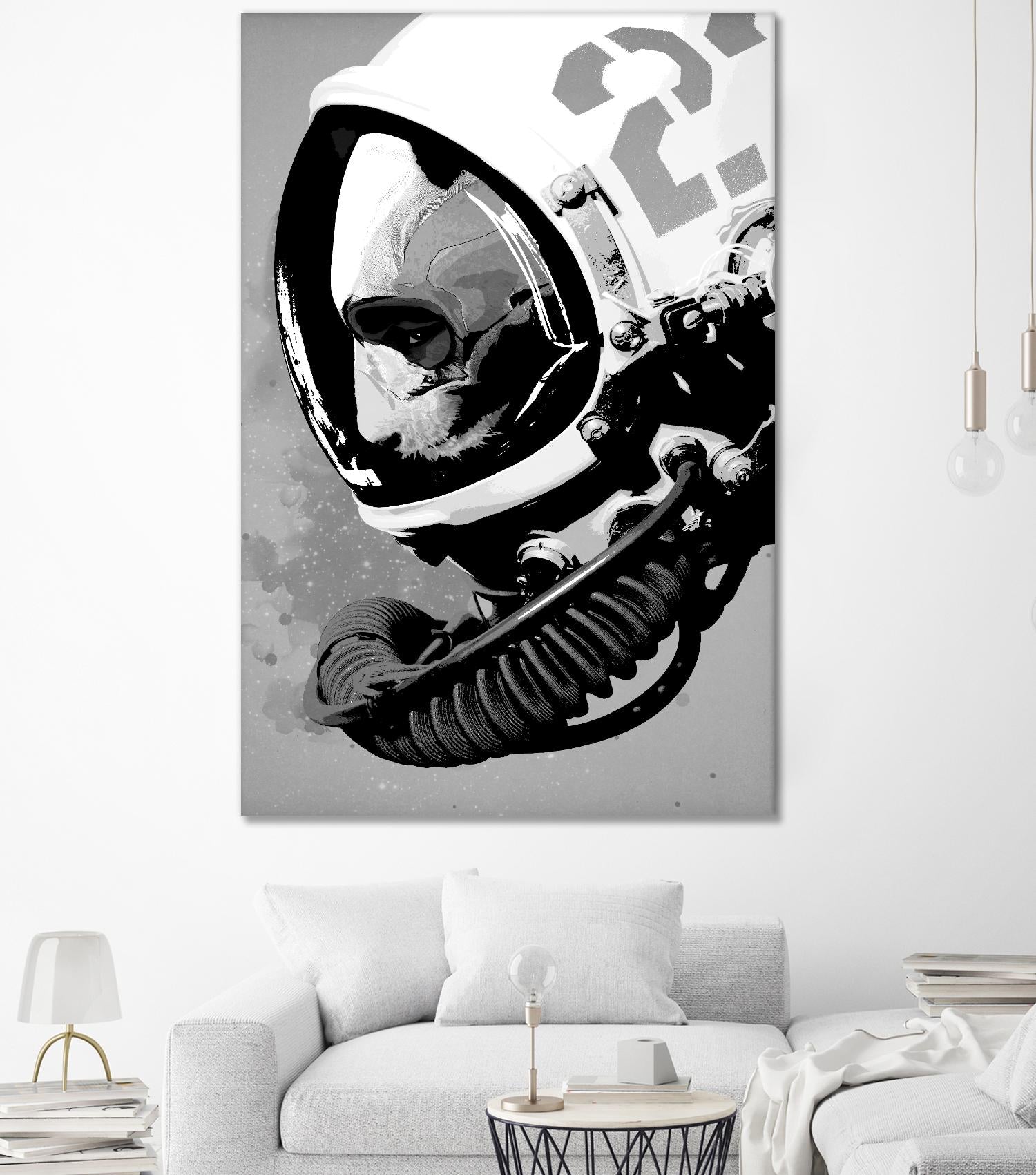 Astro Bear by Hidden Moves on GIANT ART - grey contemporary