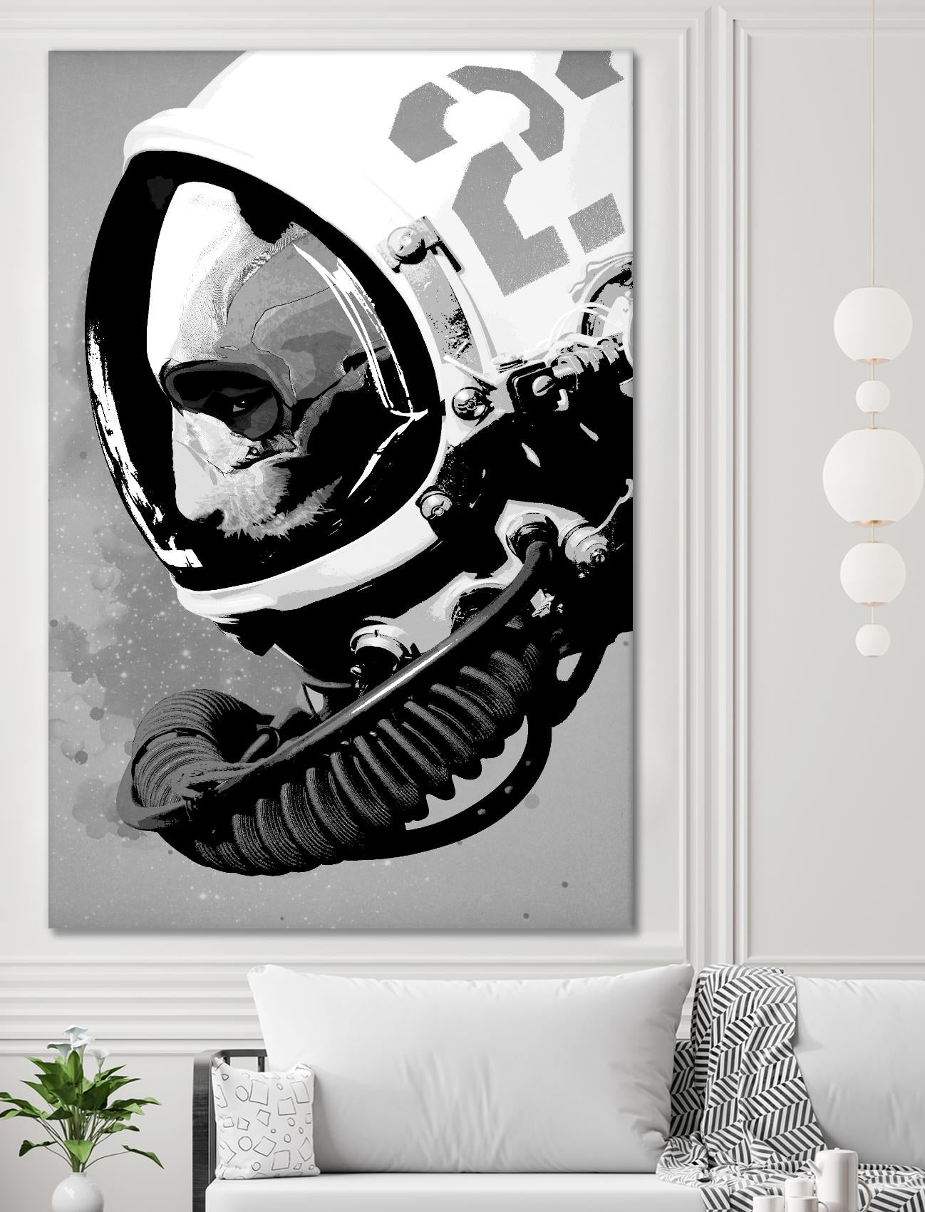 Astro Bear by Hidden Moves on GIANT ART - grey contemporary