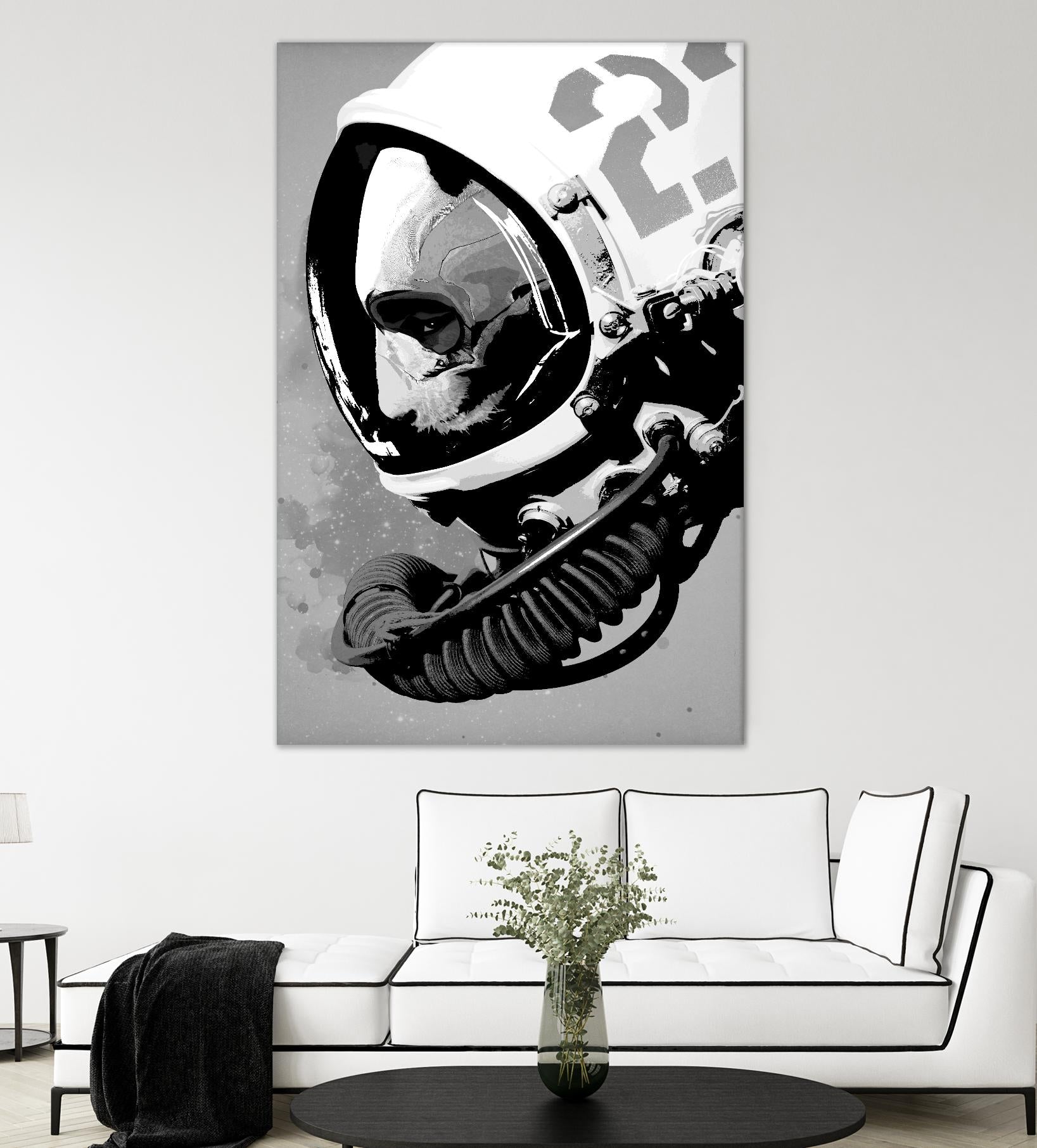 Astro Bear by Hidden Moves on GIANT ART - grey contemporary