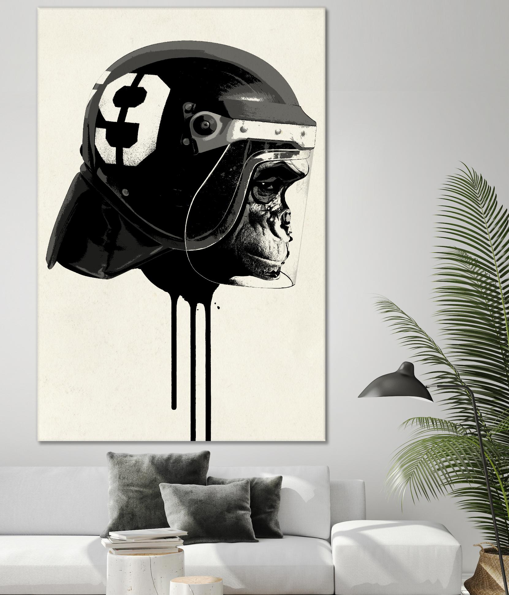 Ape Riot by Hidden Moves on GIANT ART - yellow contemporary