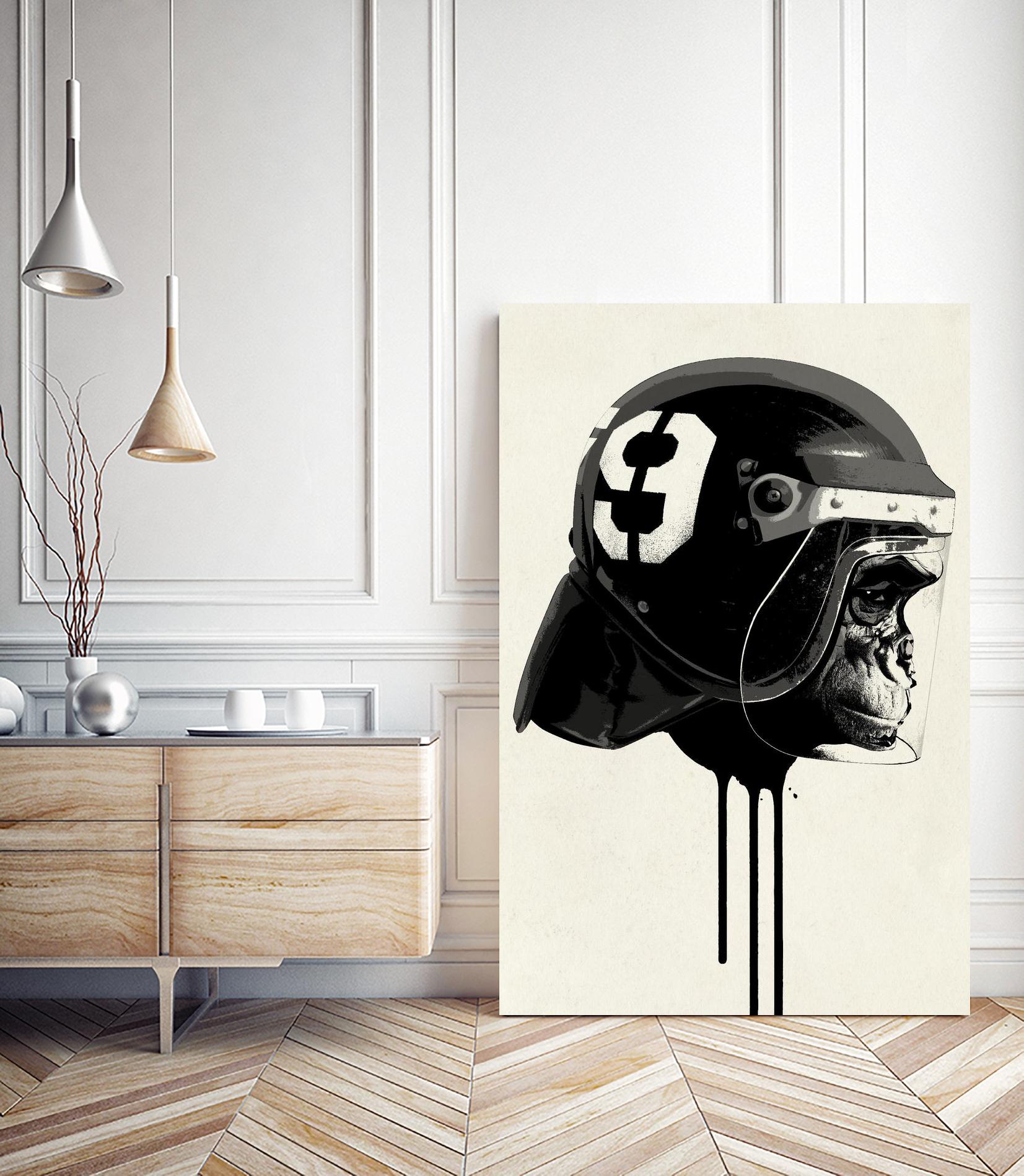 Ape Riot by Hidden Moves on GIANT ART - yellow contemporary