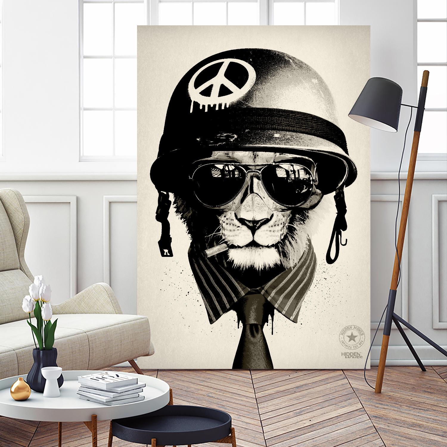 Office Warfare by Hidden Moves on GIANT ART - yellow contemporary