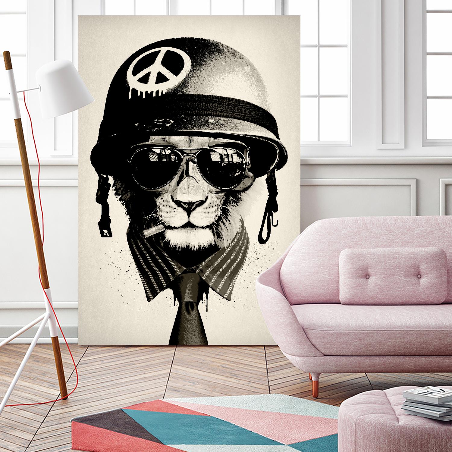 Office Warfare by Hidden Moves on GIANT ART - yellow contemporary